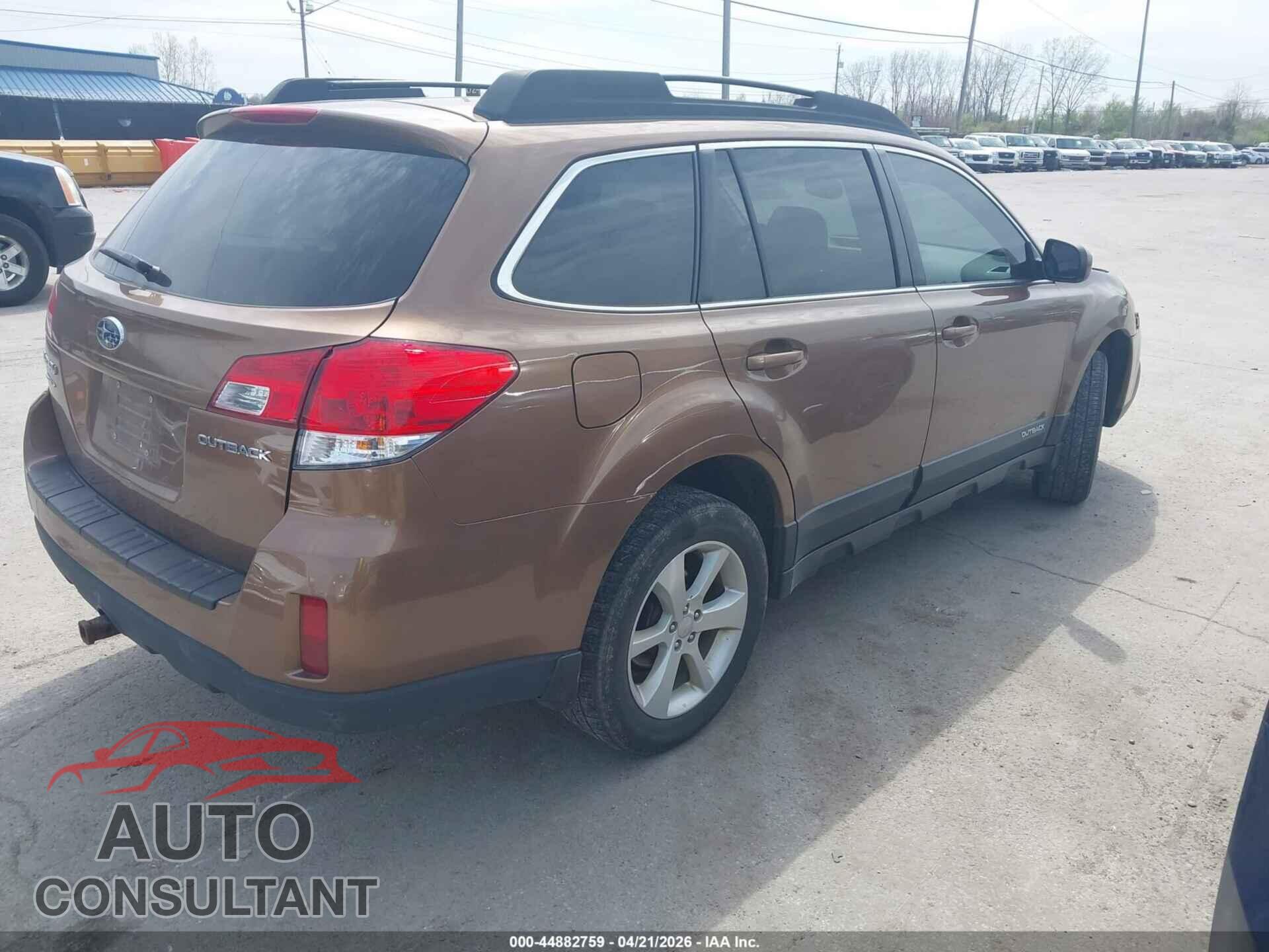 SUBARU OUTBACK 2013 - 4S4BRCCC5D3267026