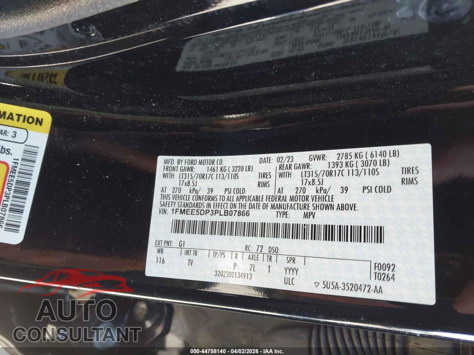 FORD BRONCO 2023 - 1FMEE5DP3PLB07866