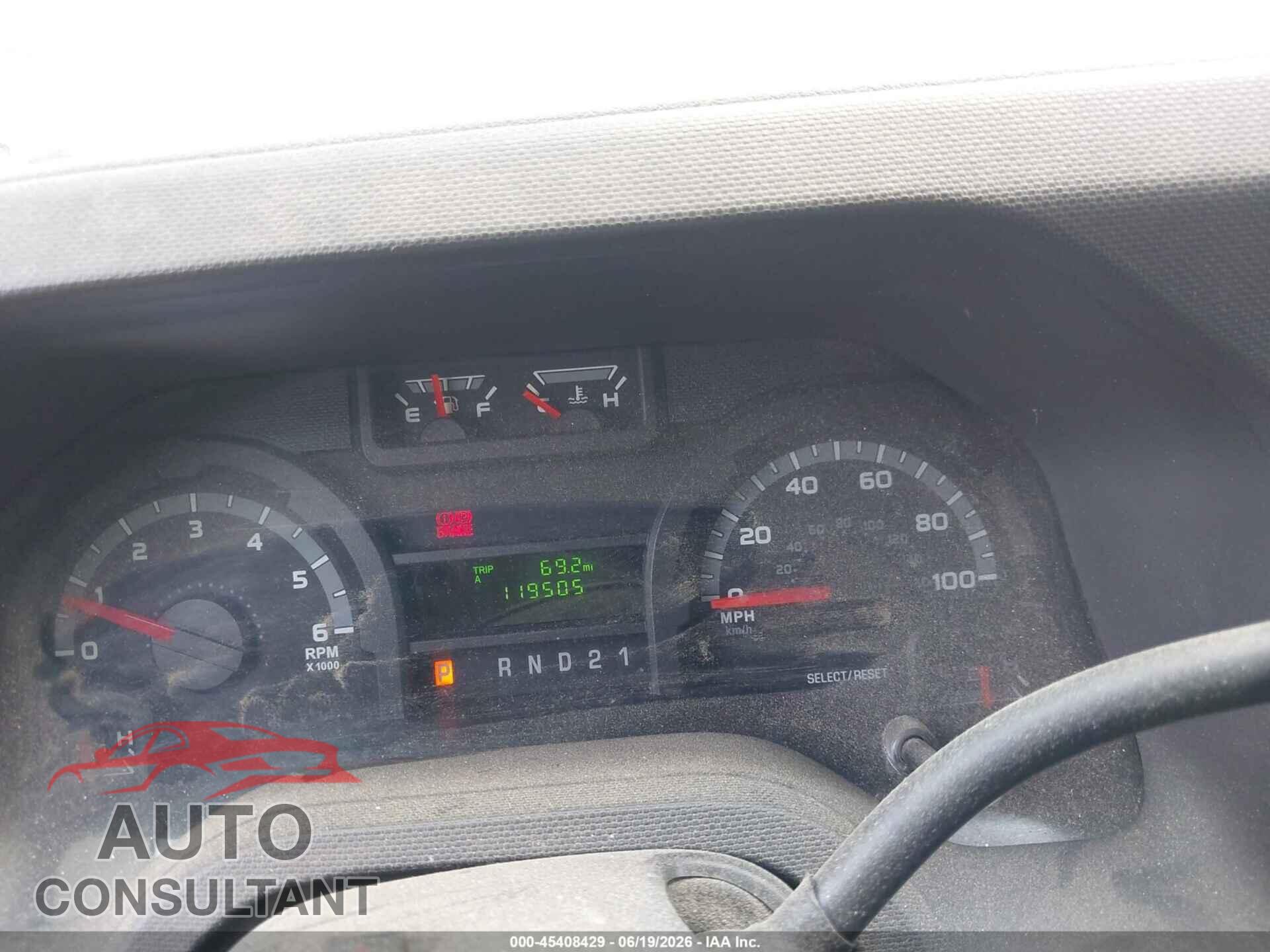 FORD E-250 2010 - 1FTNE2EW5ADA10940