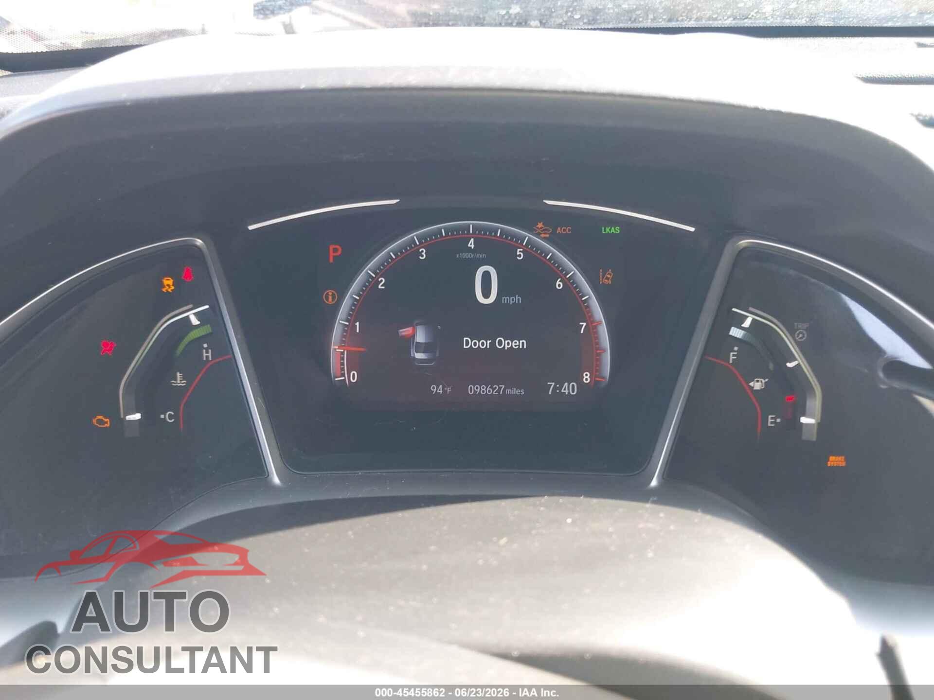 HONDA CIVIC 2019 - 2HGFC2F81KH553881