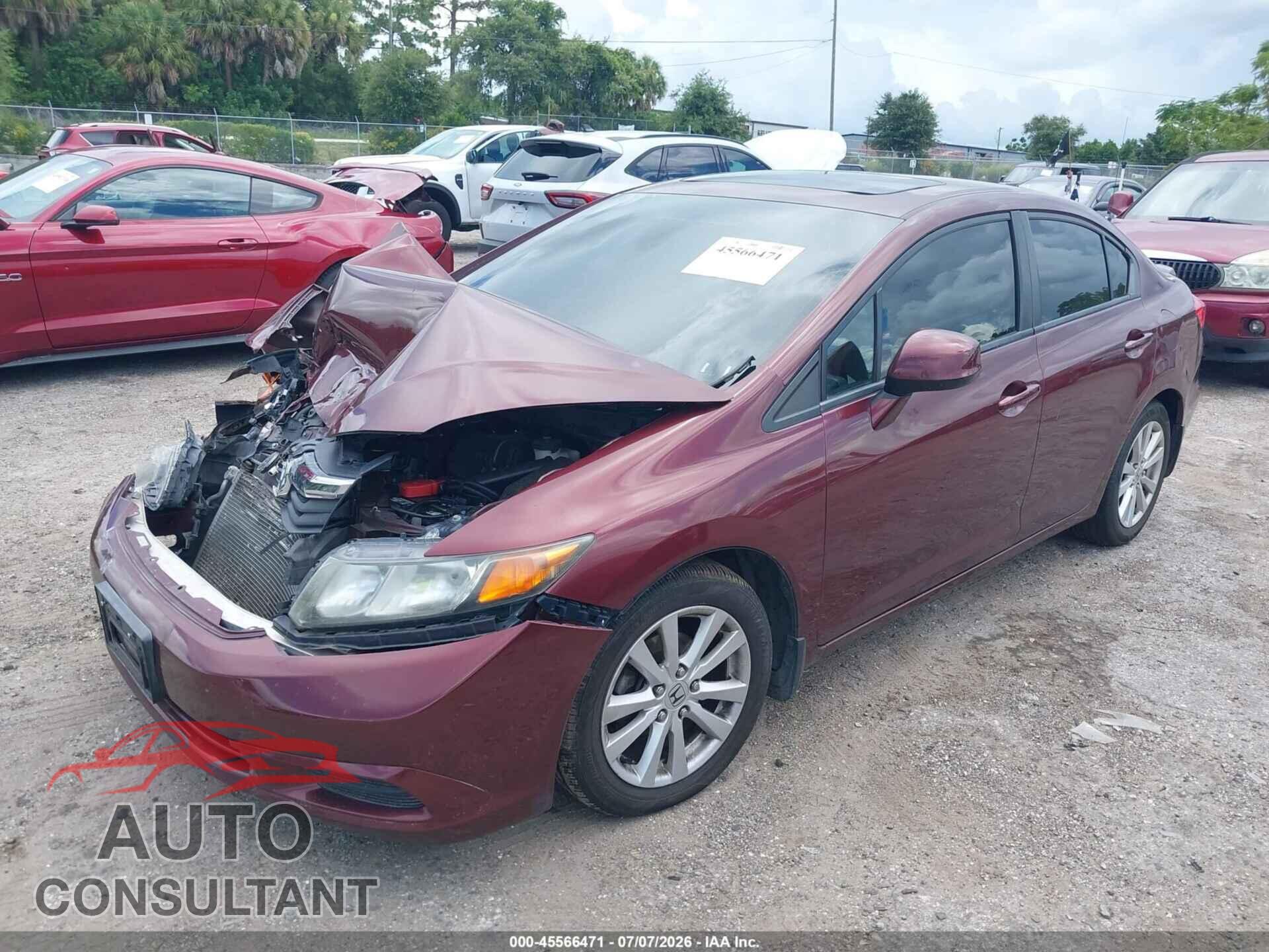 HONDA CIVIC 2012 - 2HGFB2F81CH537295