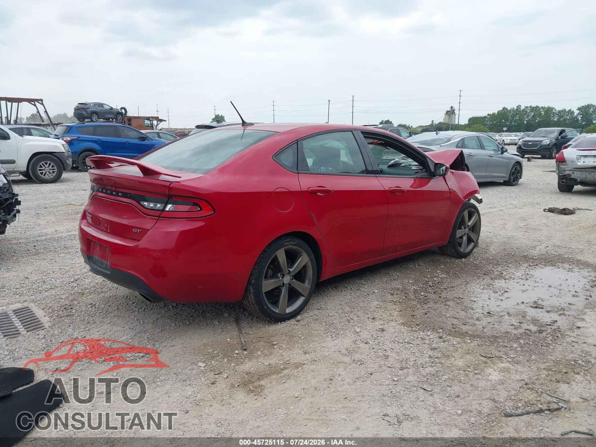 DODGE DART 2015 - 1C3CDFEB9FD122523