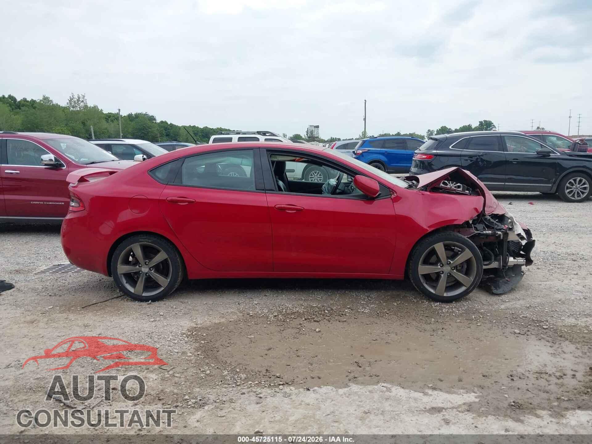 DODGE DART 2015 - 1C3CDFEB9FD122523