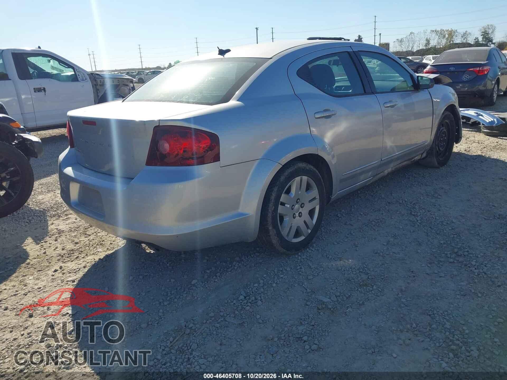 DODGE AVENGER 2012 - 1C3CDZAB0CN323899