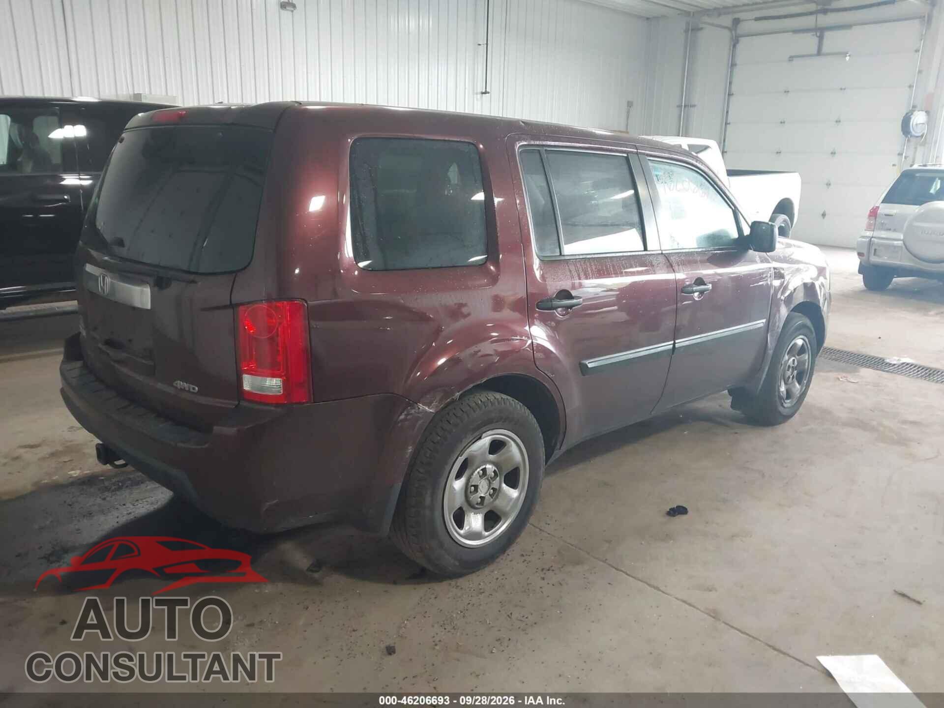 HONDA PILOT 2011 - 5FNYF4H21BB040512