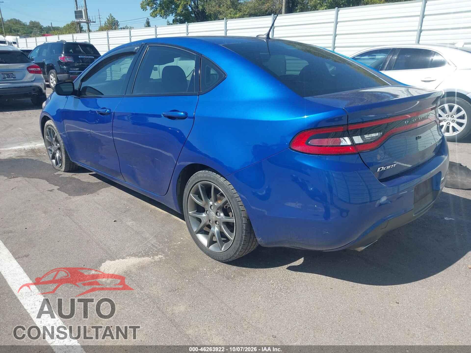 DODGE DART 2013 - 1C3CDFBA1DD334342