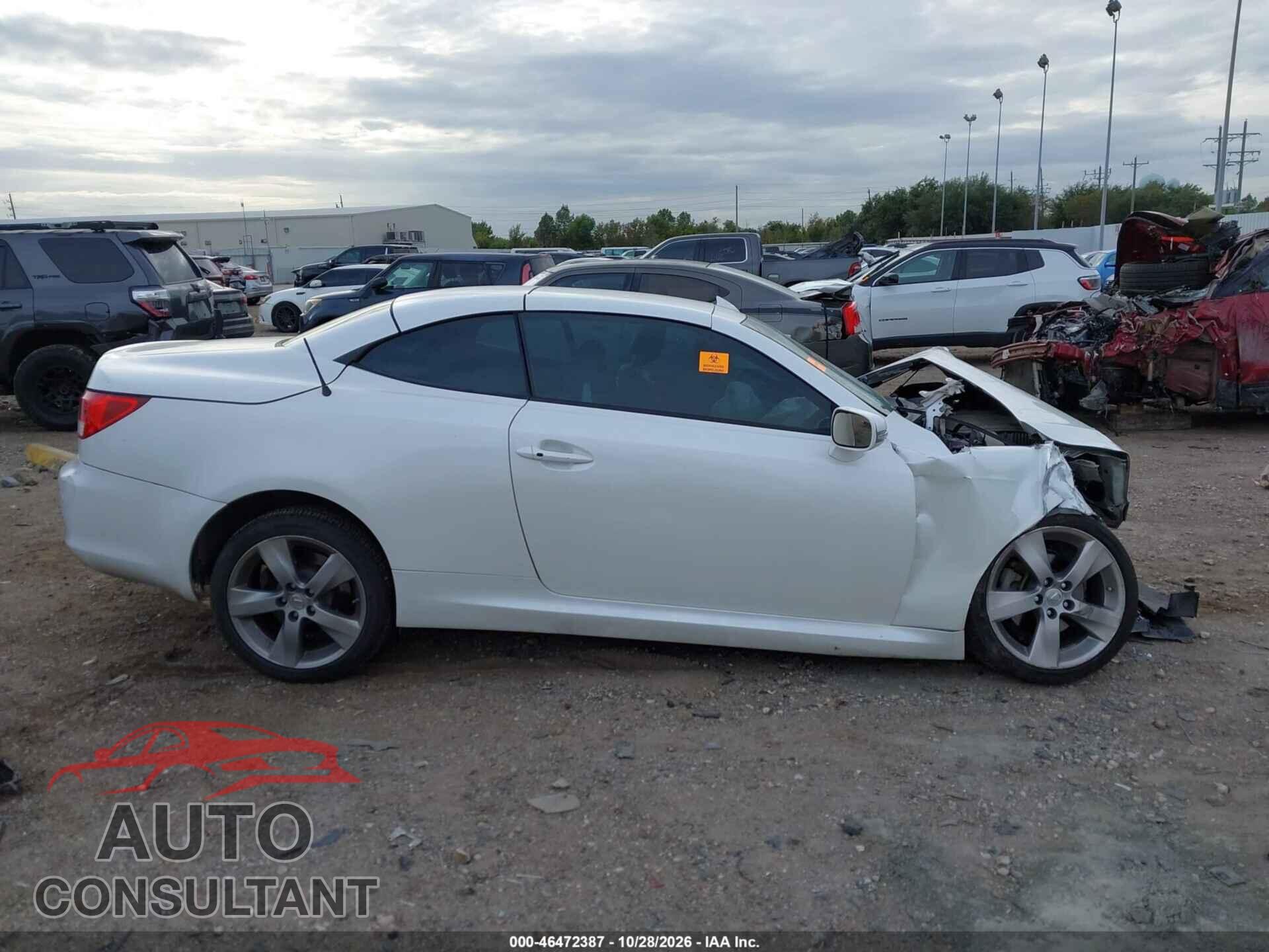 LEXUS IS 250C 2011 - JTHFF2C23B2515484