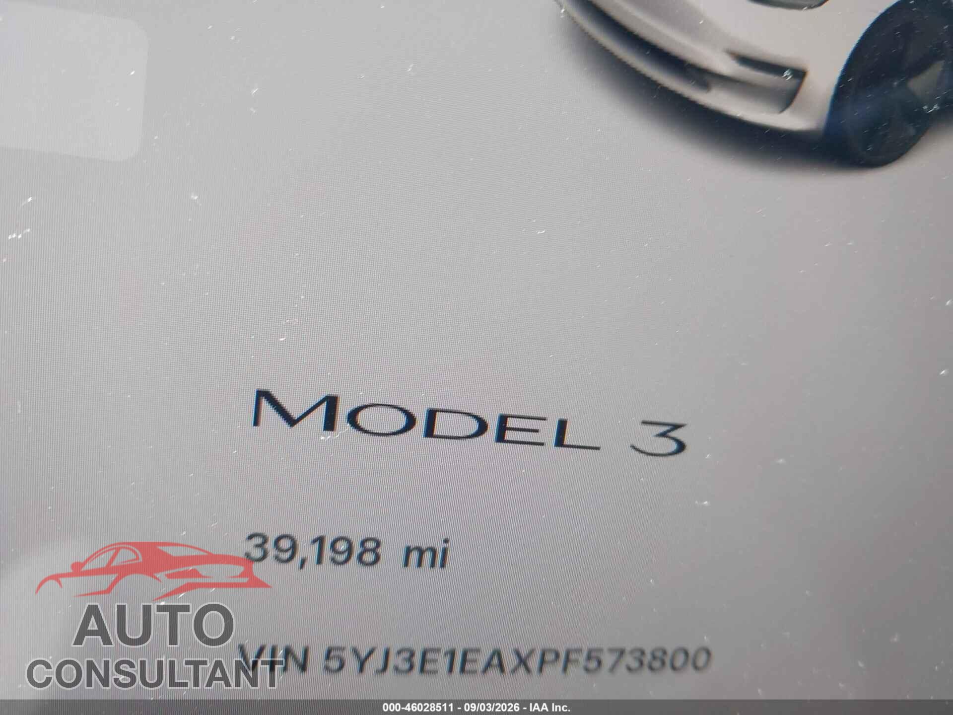 TESLA MODEL 3 2023 - 5YJ3E1EAXPF573800