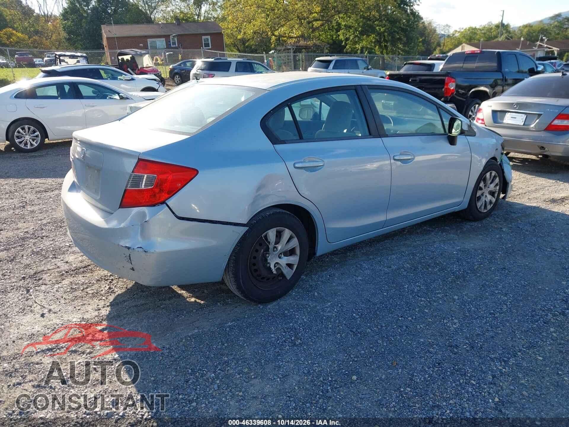 HONDA CIVIC 2012 - 19XFB2F56CE082668