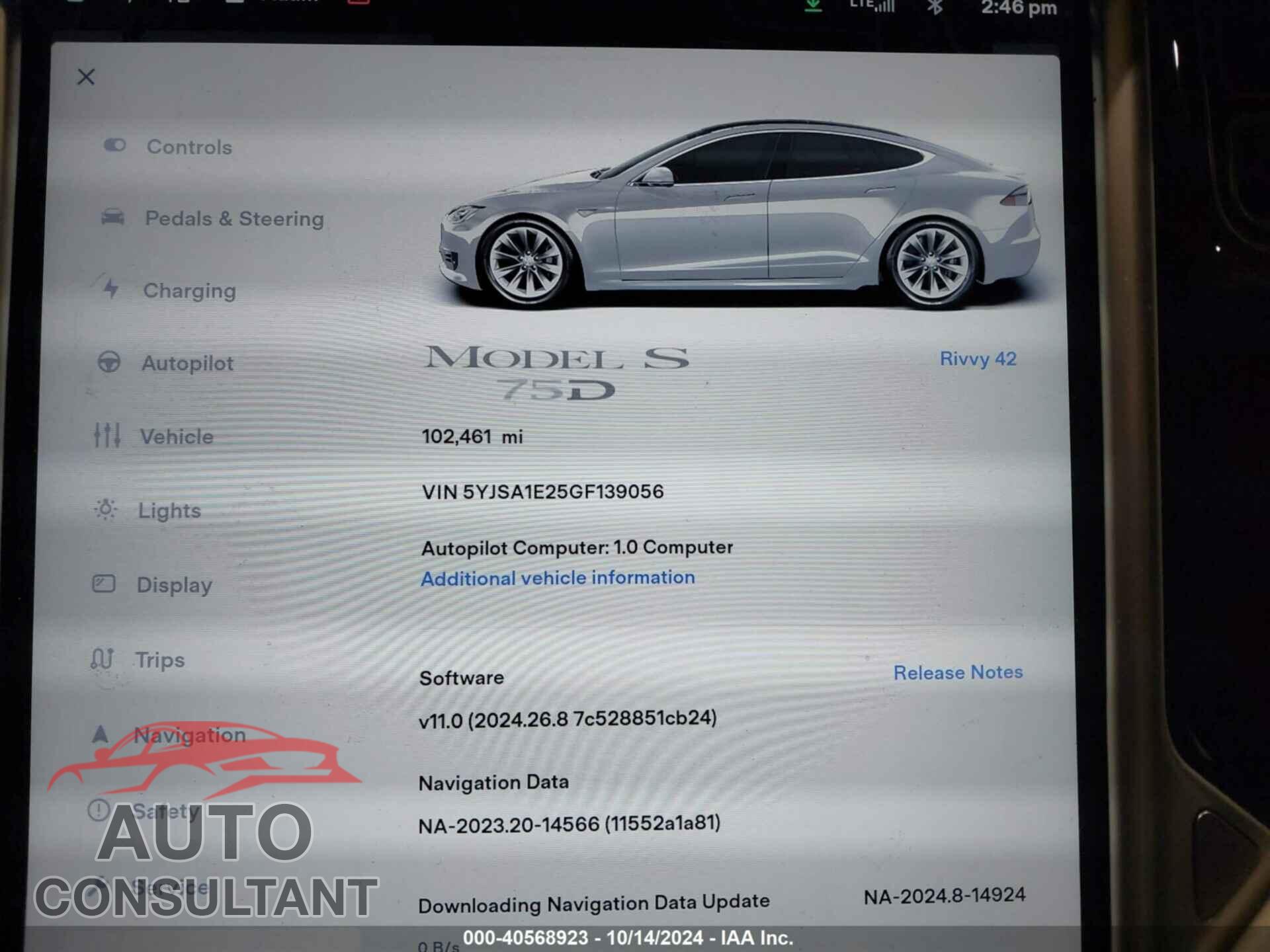 TESLA MODEL S 2016 - 5YJSA1E25GF139056