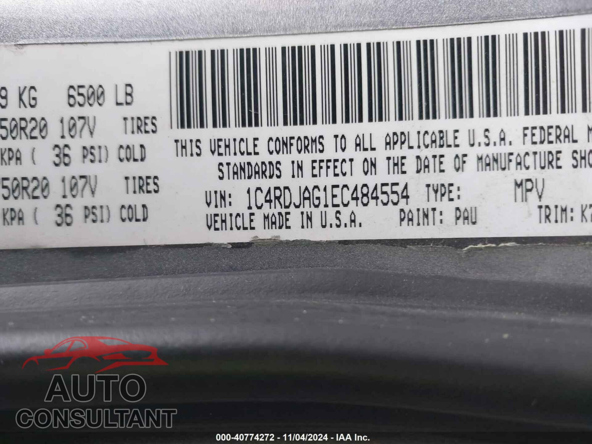 DODGE DURANGO 2014 - 1C4RDJDG3EC596994