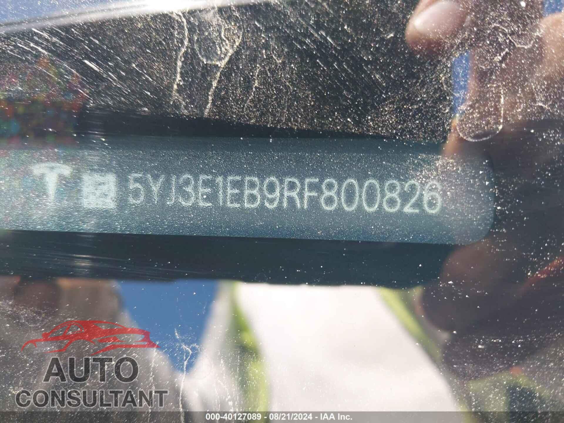 TESLA MODEL 3 2024 - 5YJ3E1EB9RF800826