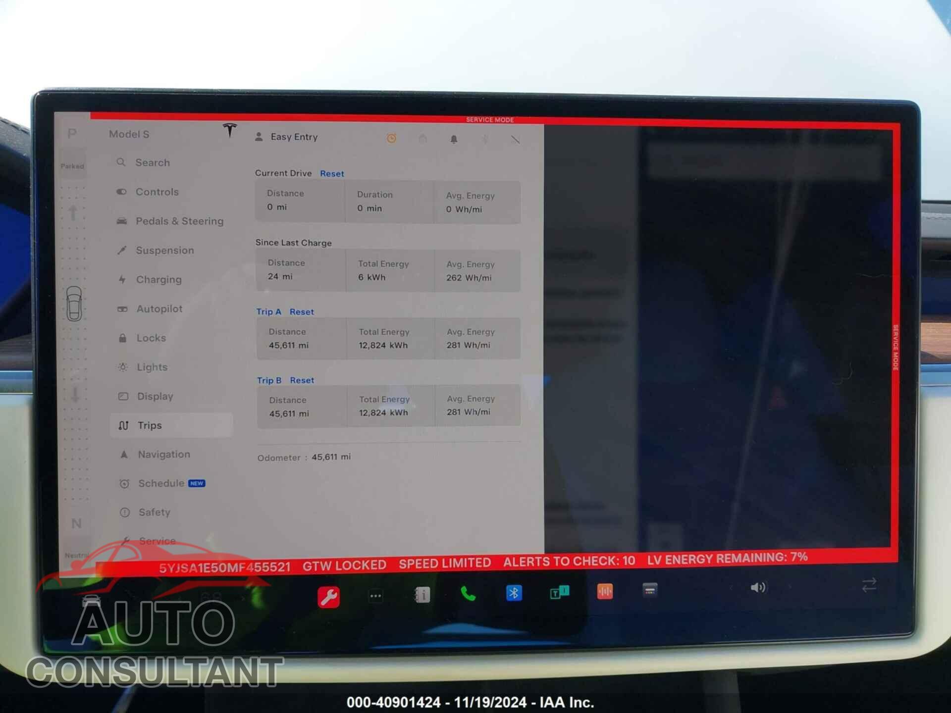 TESLA MODEL S 2021 - 5YJSA1E50MF455521