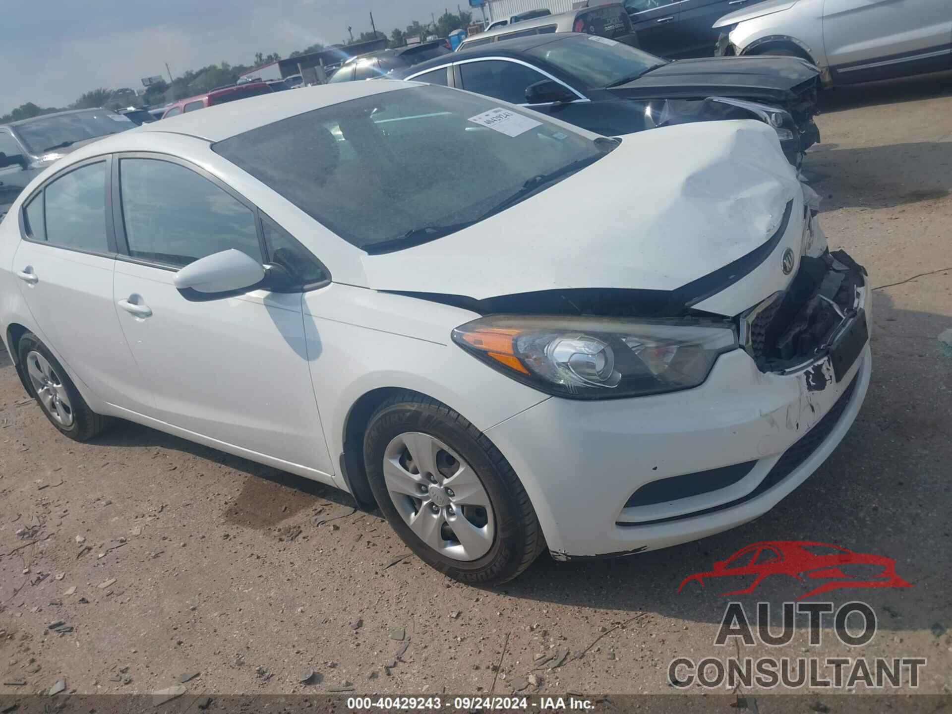 KIA FORTE 2016 - KNAFK4A64G5573041