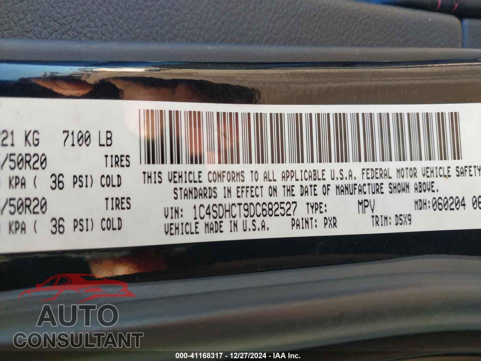 DODGE DURANGO 2013 - 1C4SDHCT9DC682527
