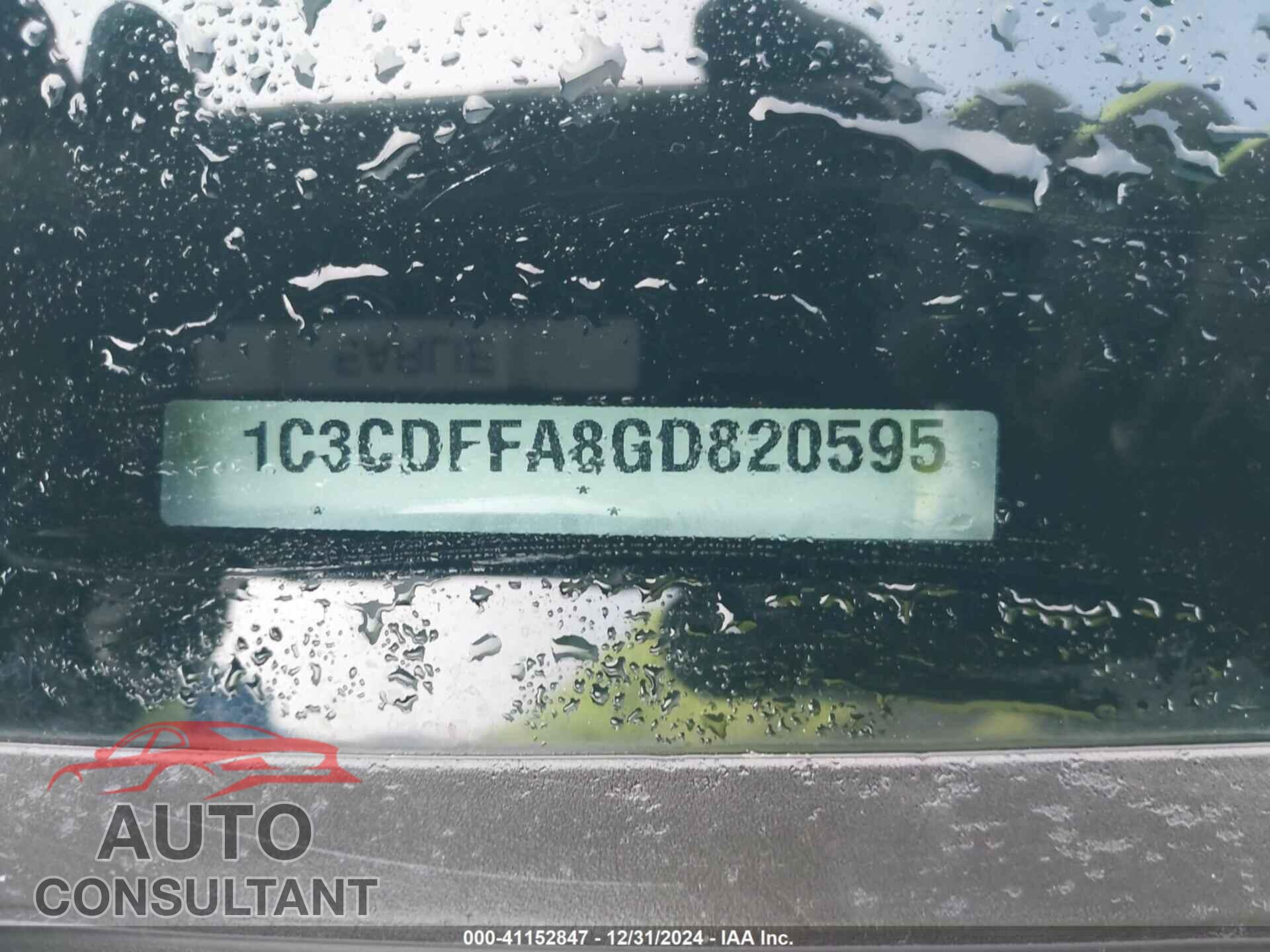 DODGE DART 2016 - 1C3CDFFA8GD820595