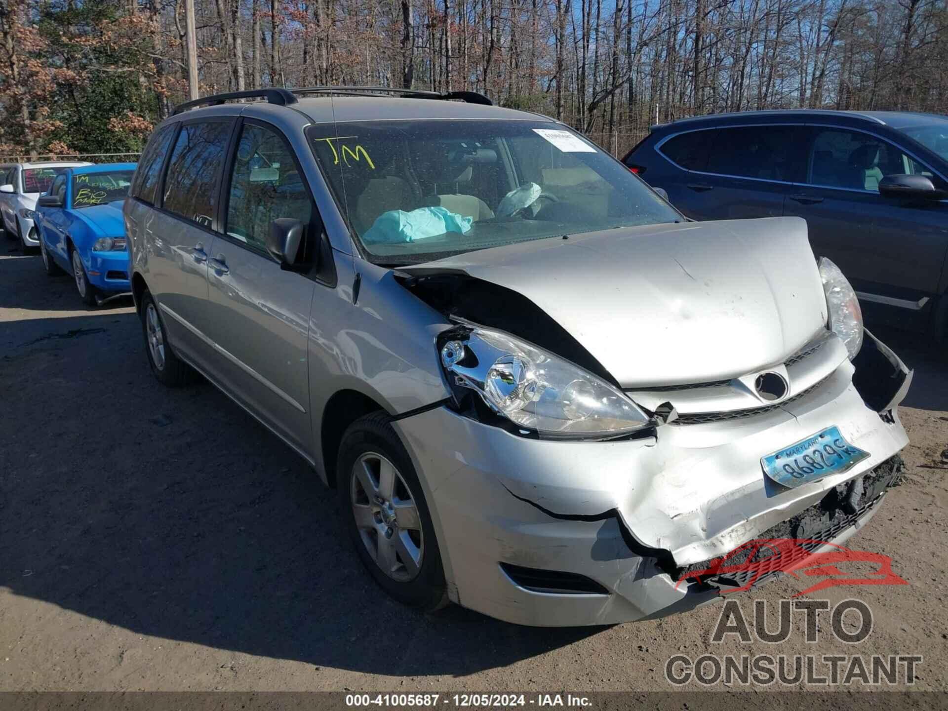 TOYOTA SIENNA 2009 - 5TDZK23C19S262218