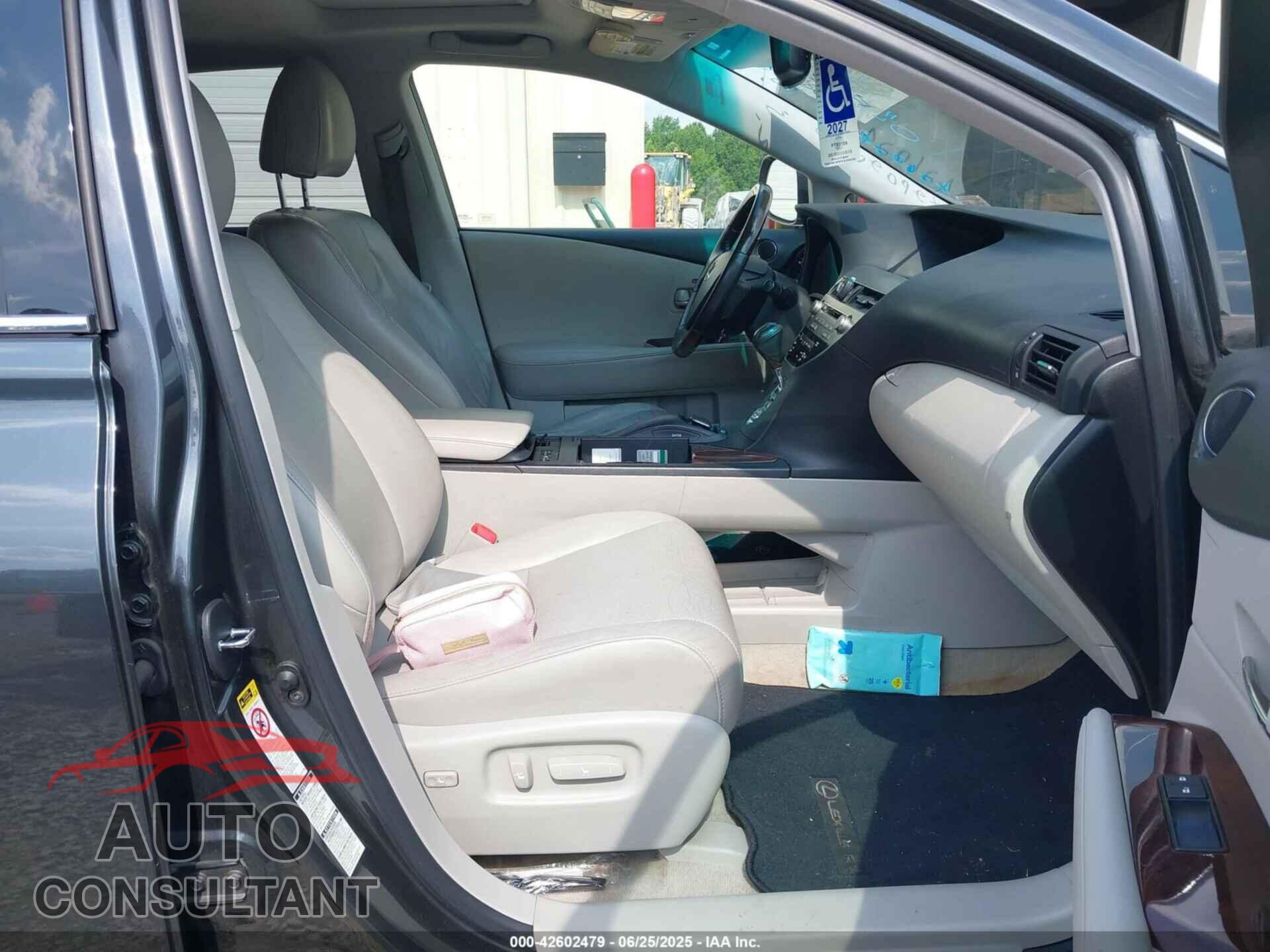 LEXUS RX 350 2011 - 2T2BK1BA2BC114357