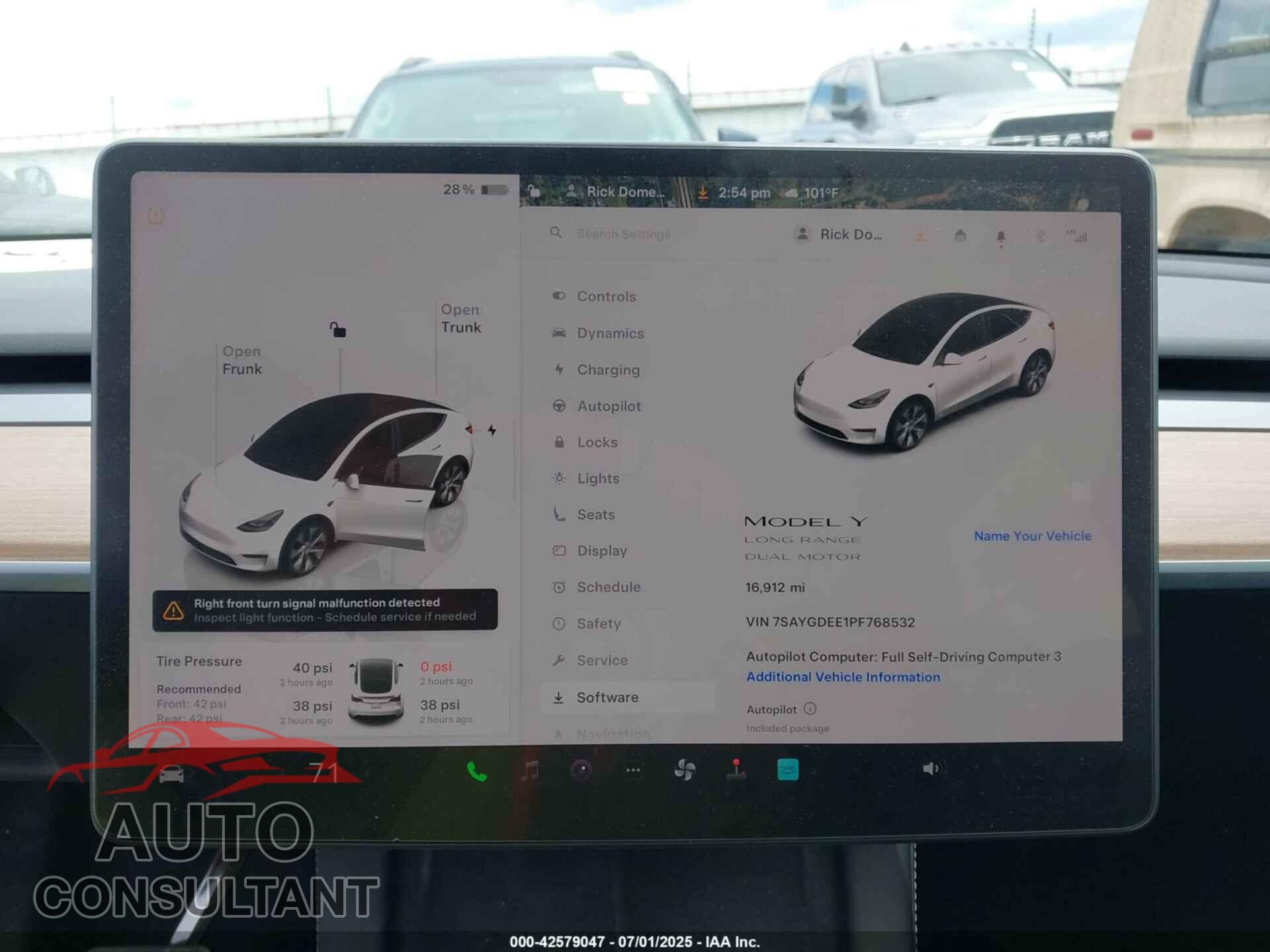 TESLA MODEL Y 2023 - 7SAYGDEE1PF768532