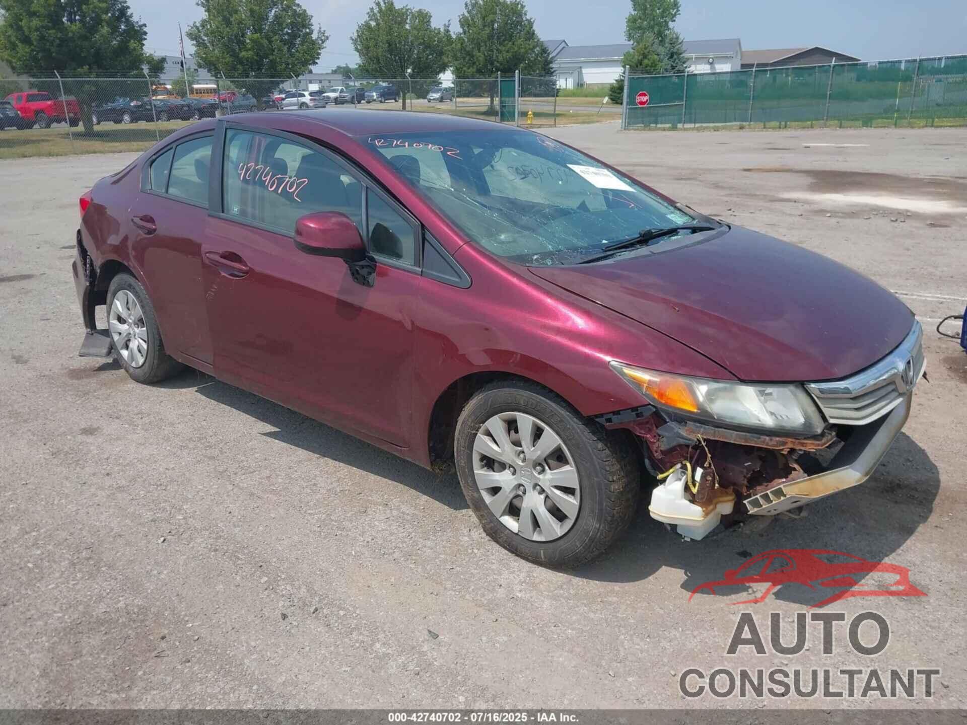 HONDA CIVIC 2012 - 2HGFB2F59CH530763