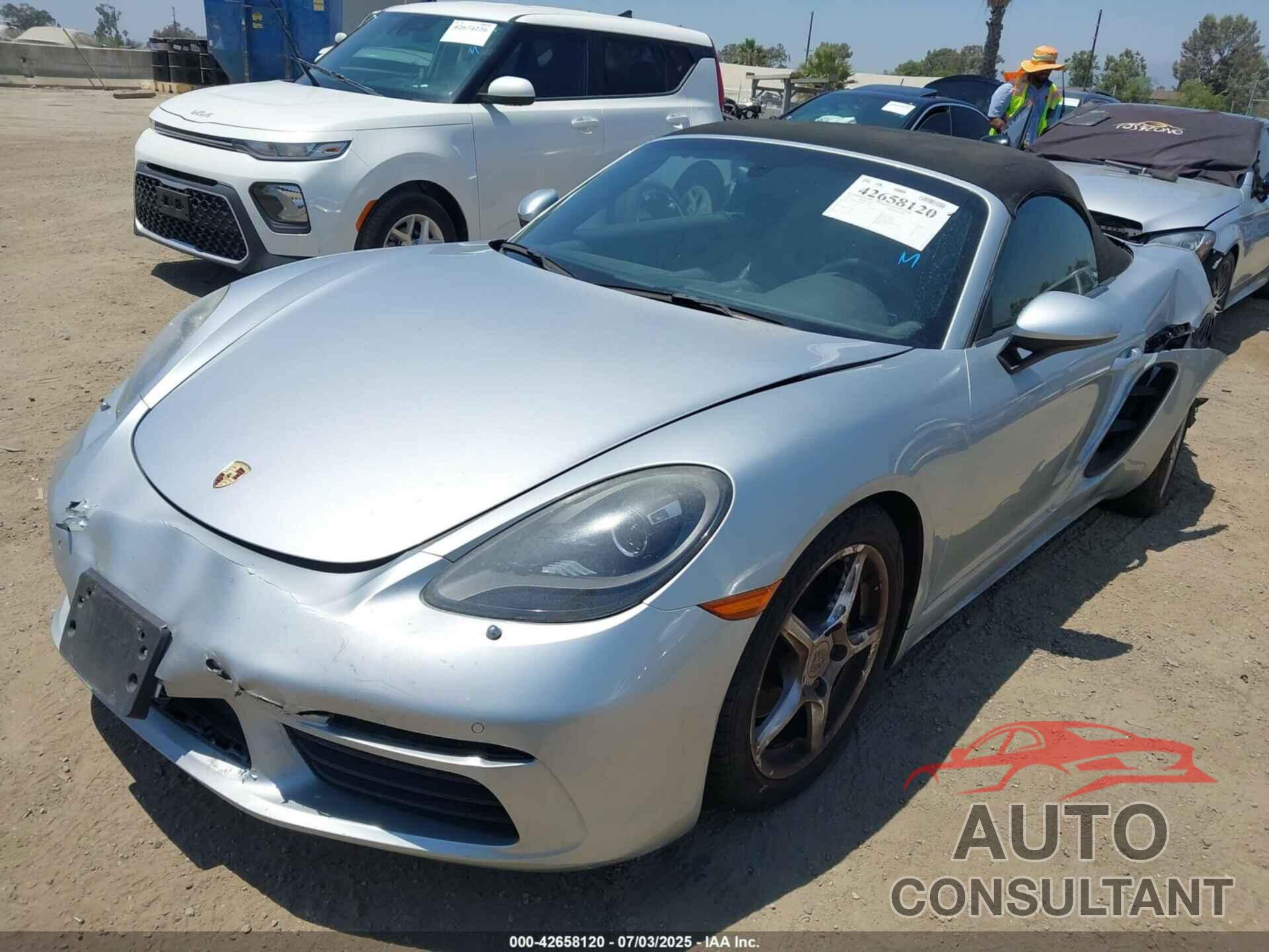 PORSCHE 718 BOXSTER 2017 - WP0CA2A80HS220216