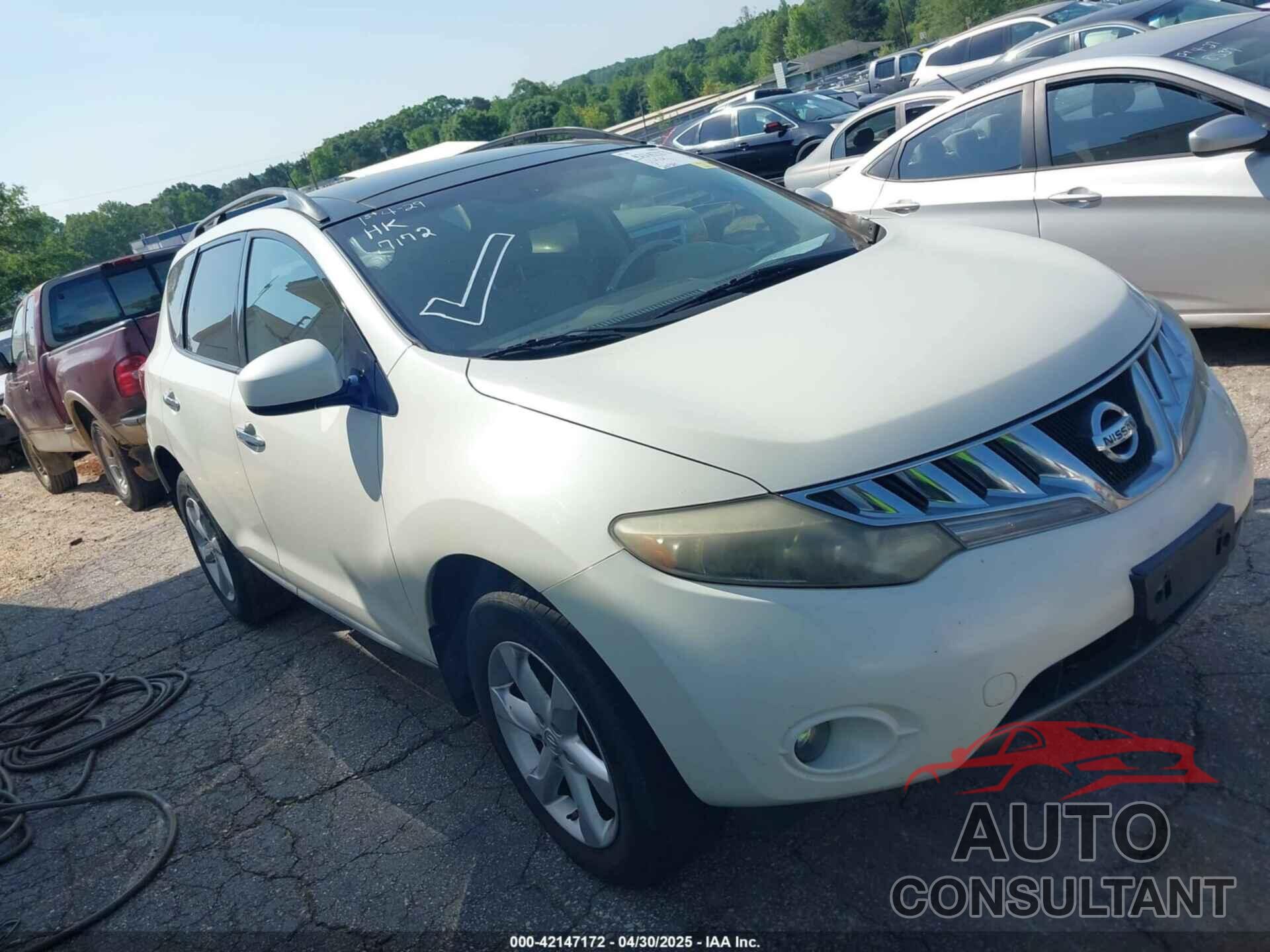 NISSAN MURANO 2009 - JN8AZ18W59W160754