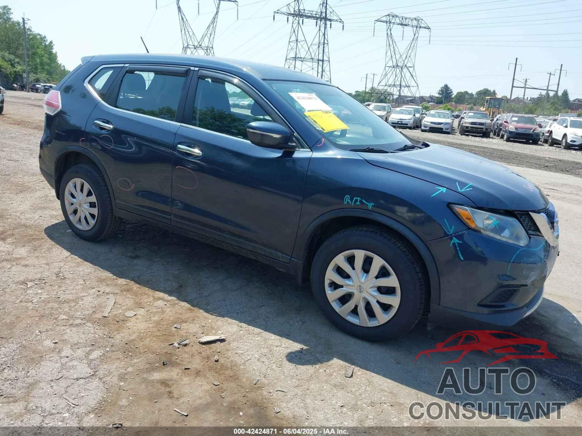 NISSAN ROGUE 2015 - KNMAT2MV5FP585798