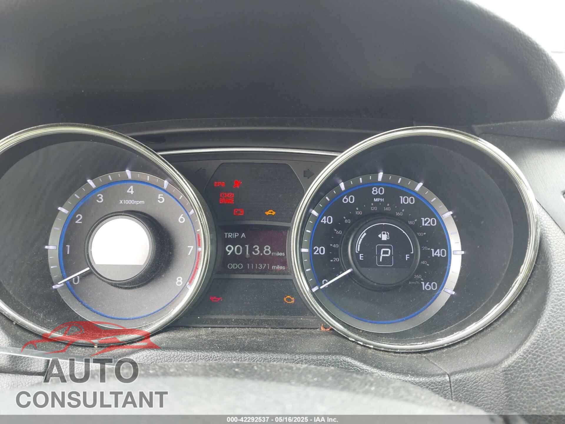 HYUNDAI SONATA 2012 - 5NPEC4AB3CH451435