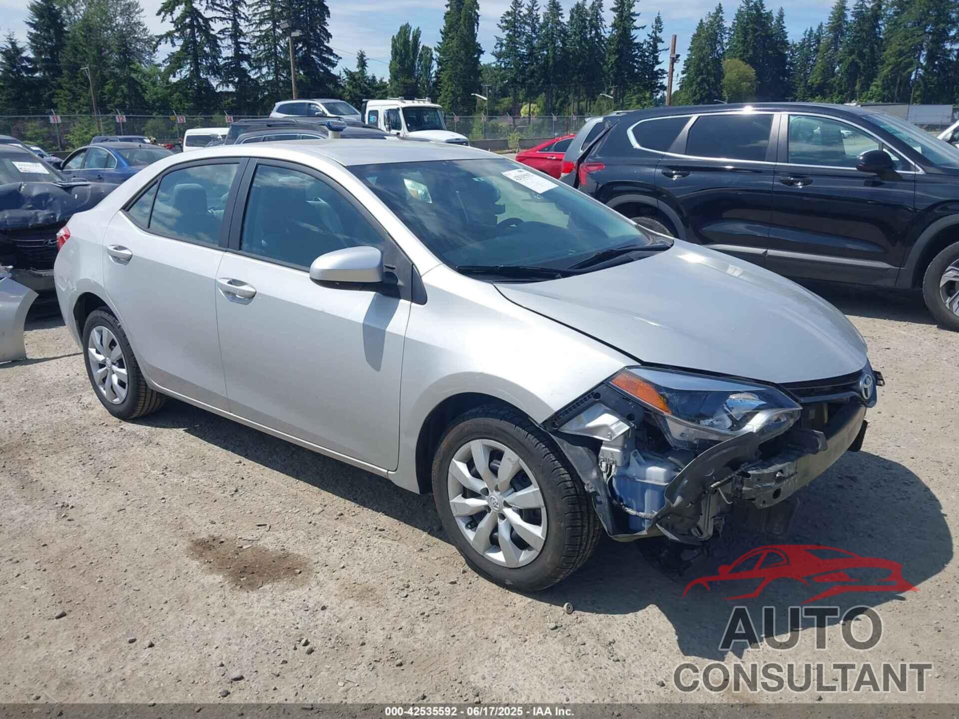 TOYOTA COROLLA 2015 - 2T1BURHE1FC364976
