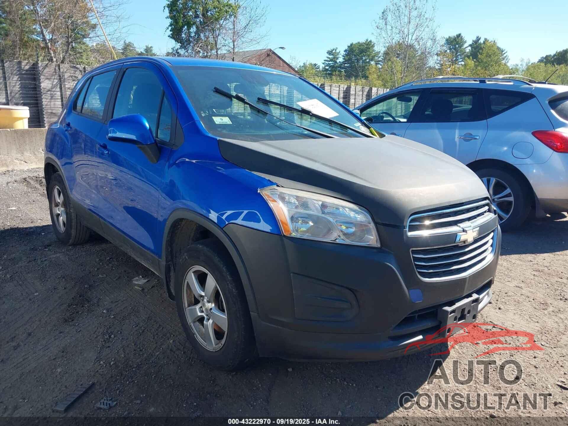 CHEVROLET TRAX 2015 - KL7CJPSB0FB202476