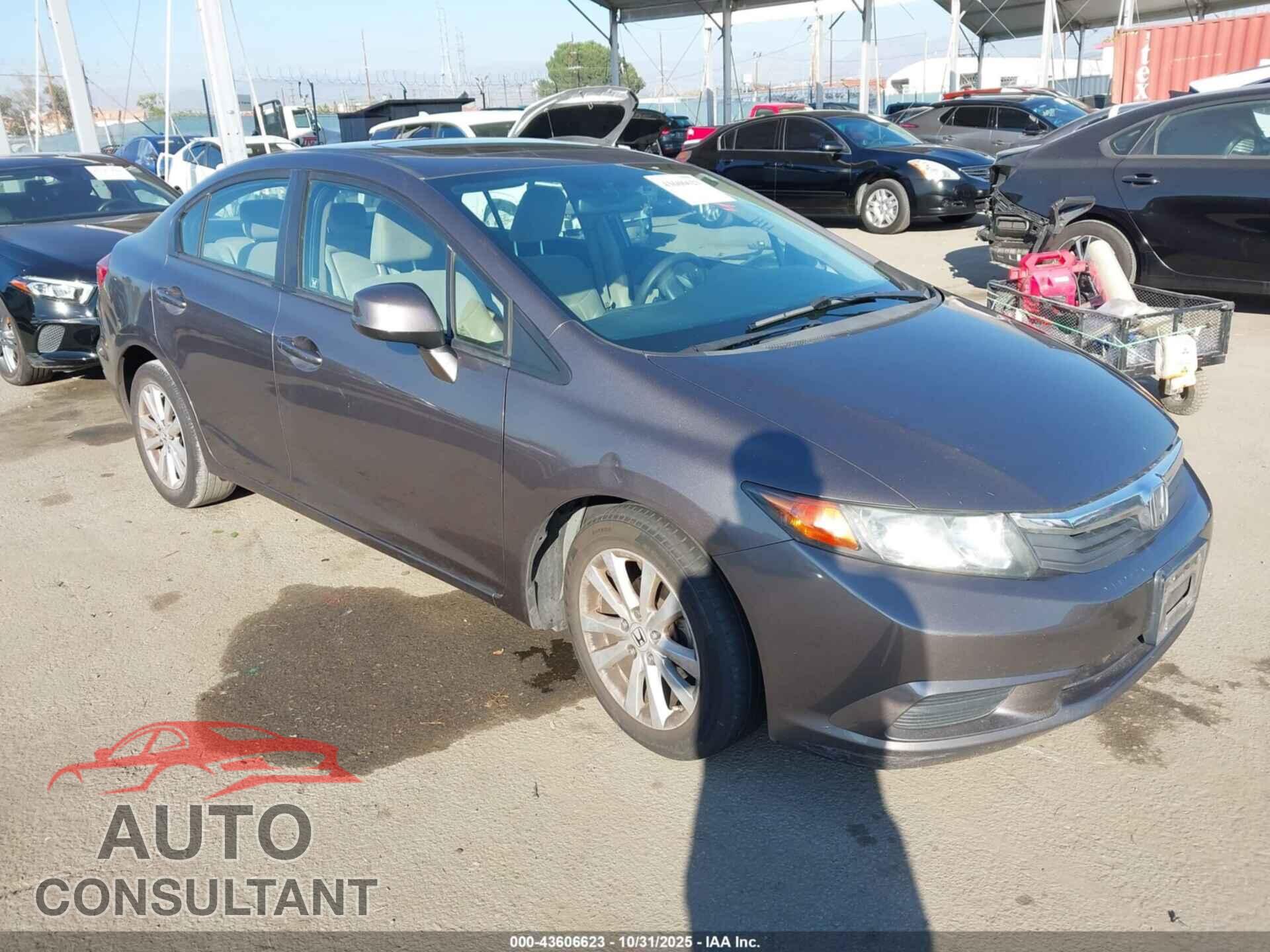 HONDA CIVIC 2012 - 19XFB2F87CE353389