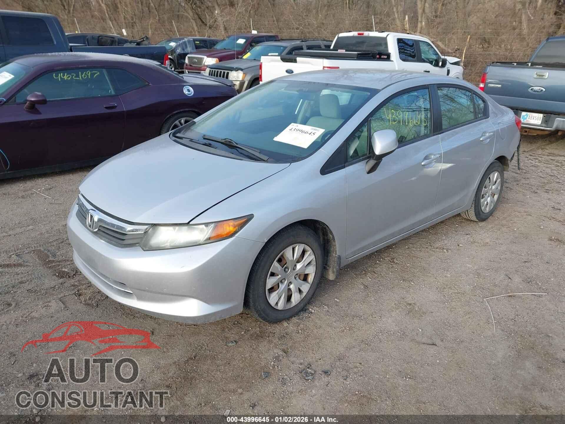 HONDA CIVIC 2012 - 19XFB2F57CE091735
