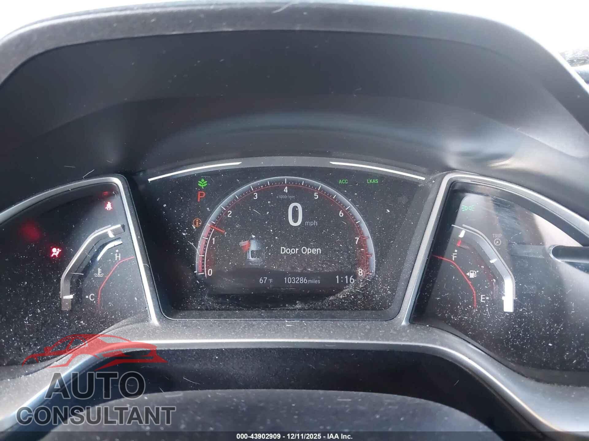 HONDA CIVIC 2019 - 2HGFC4B82KH305236