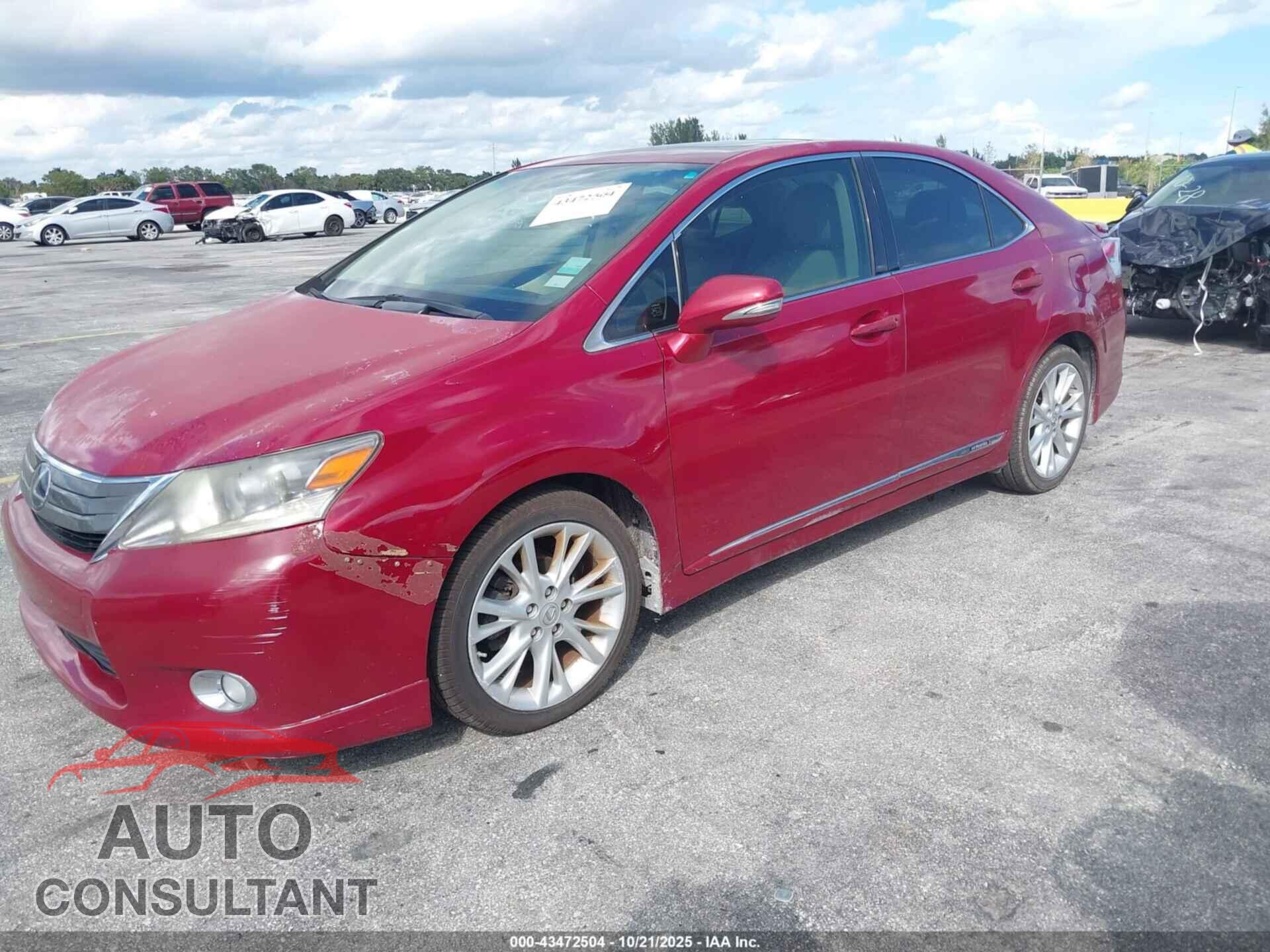 LEXUS HS 250H 2010 - JTHBB1BA3A2012890
