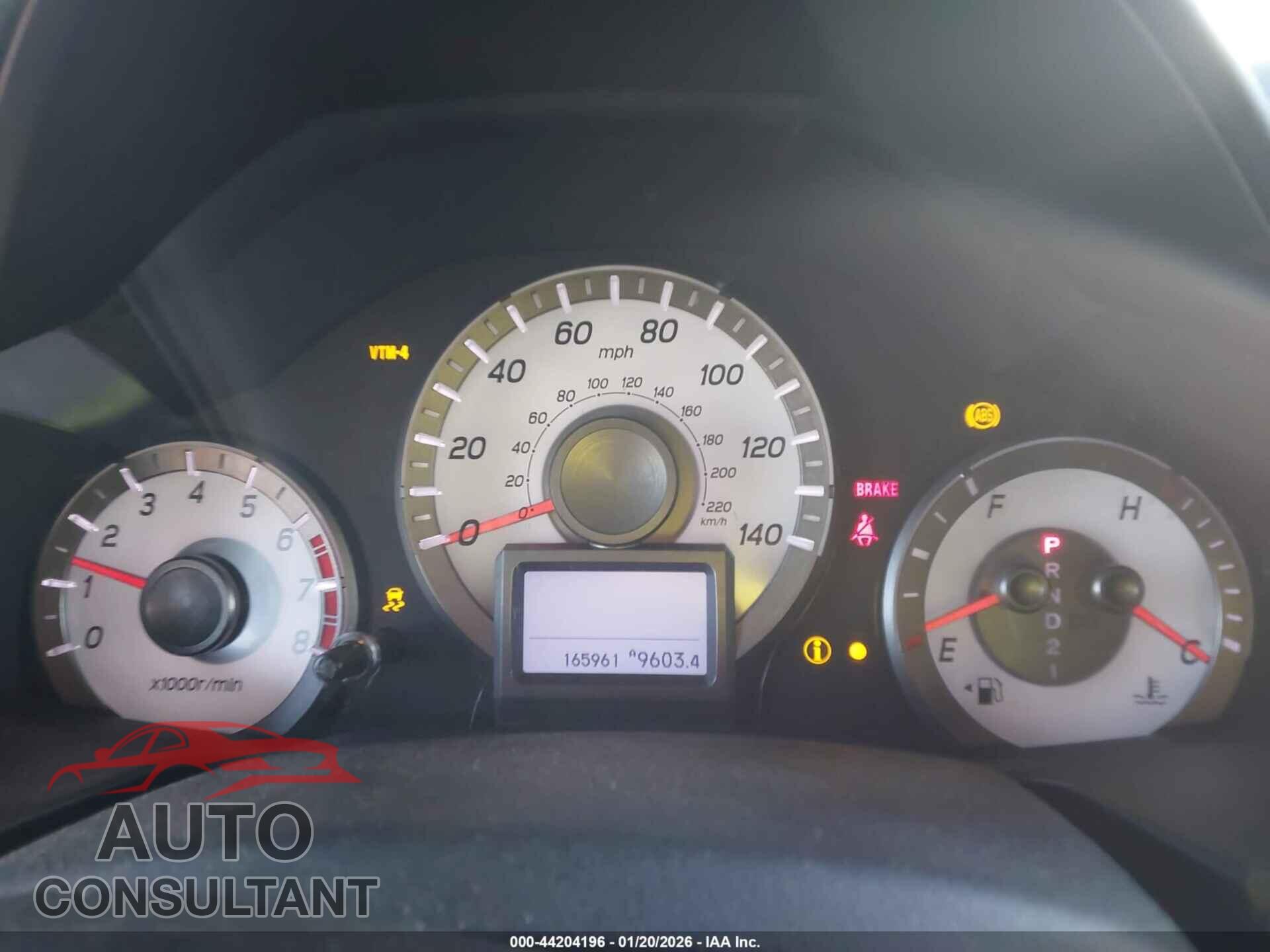 HONDA PILOT 2012 - 5FNYF4H92CB010997