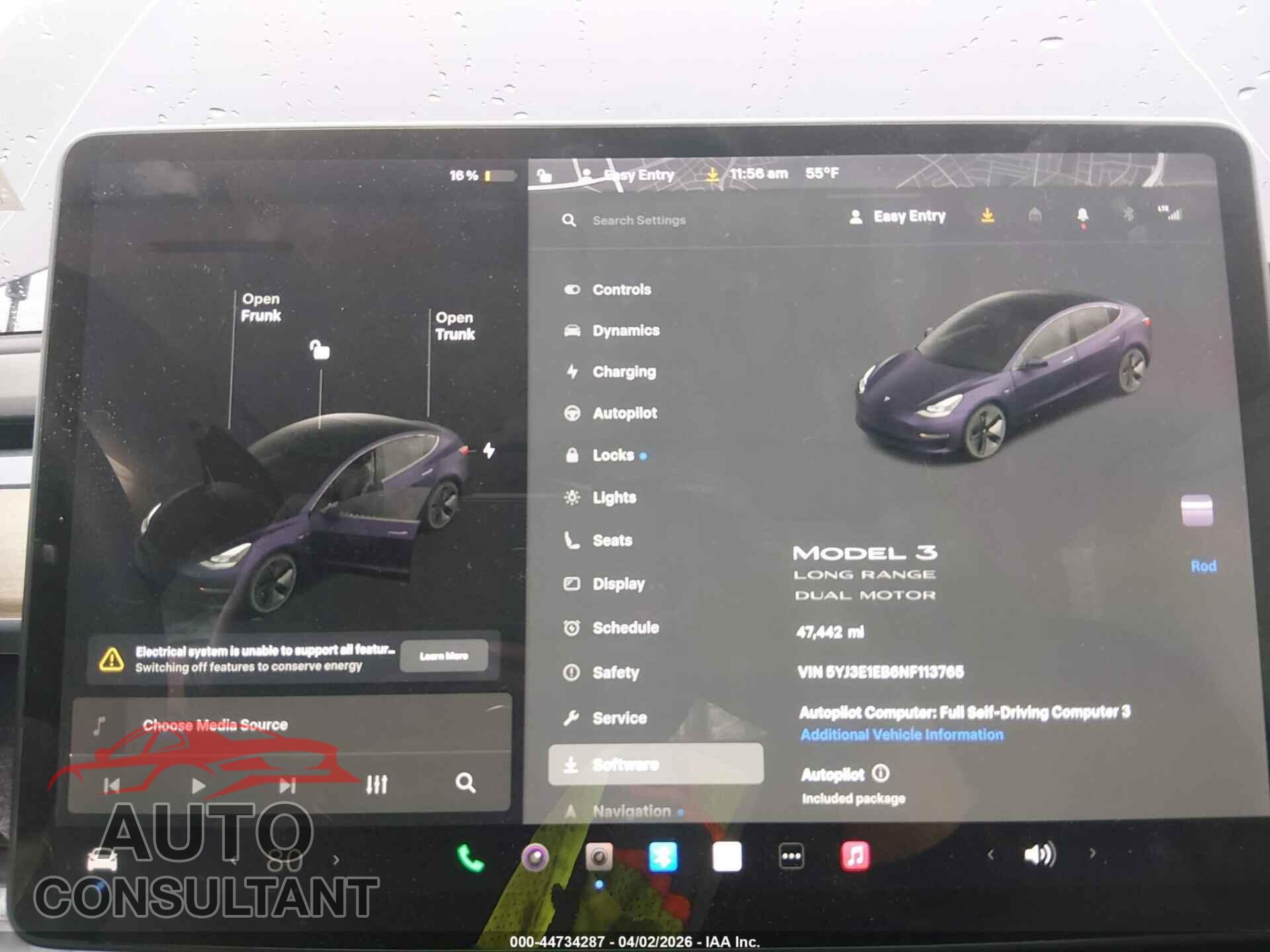 TESLA MODEL 3 2022 - 5YJ3E1EB6NF113765