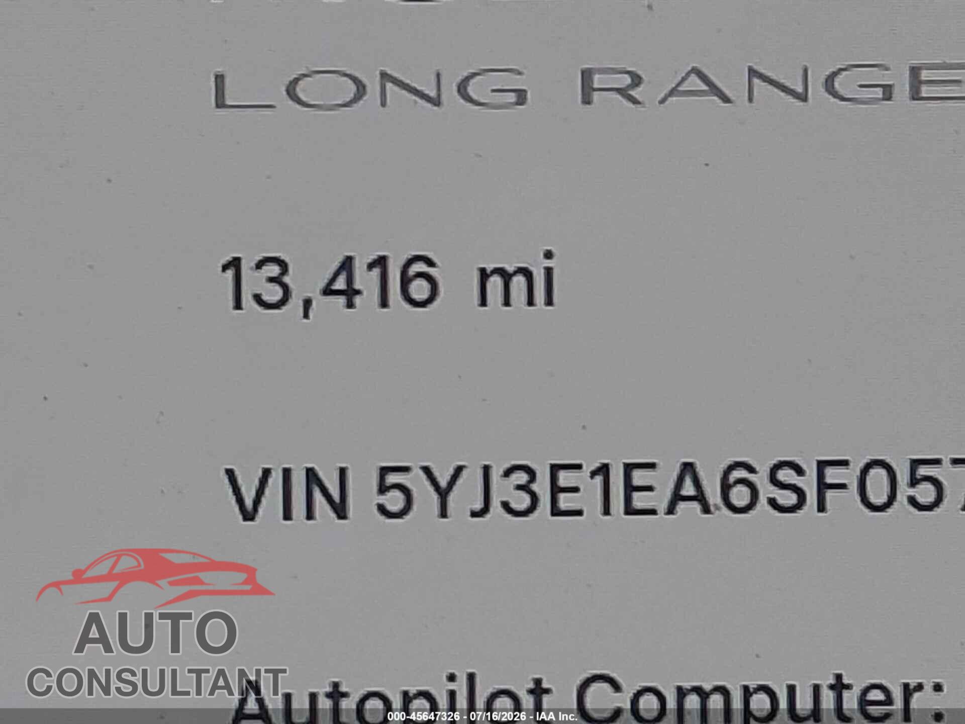 TESLA MODEL 3 2025 - 5YJ3E1EA6SF057975