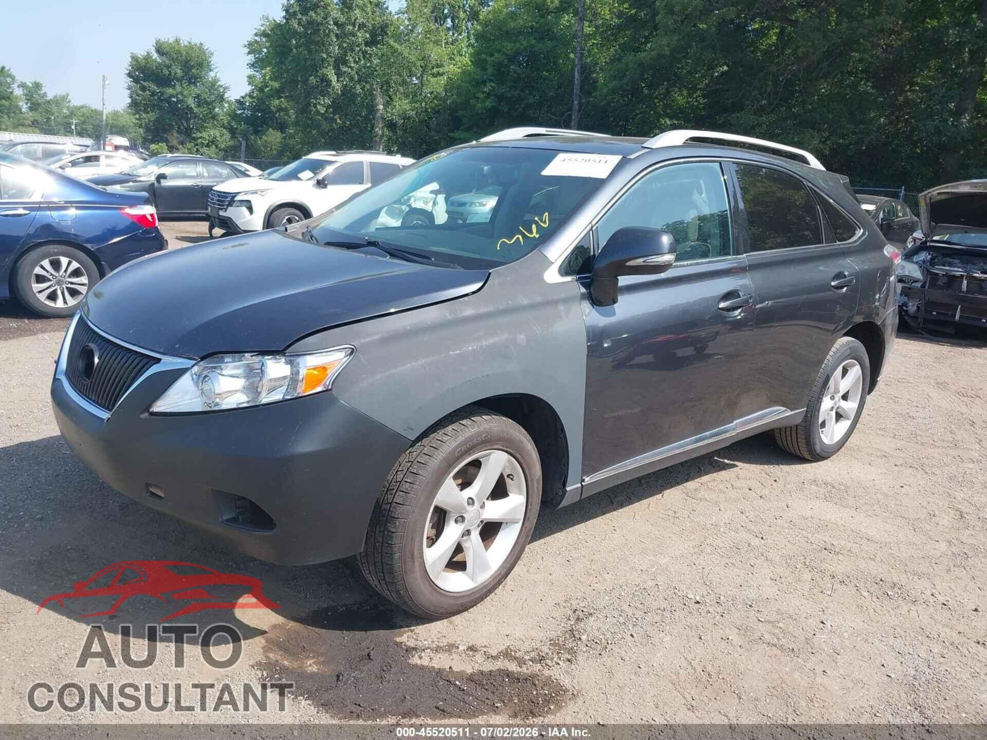 LEXUS RX 350 2010 - 2T2BK1BA6AC028287