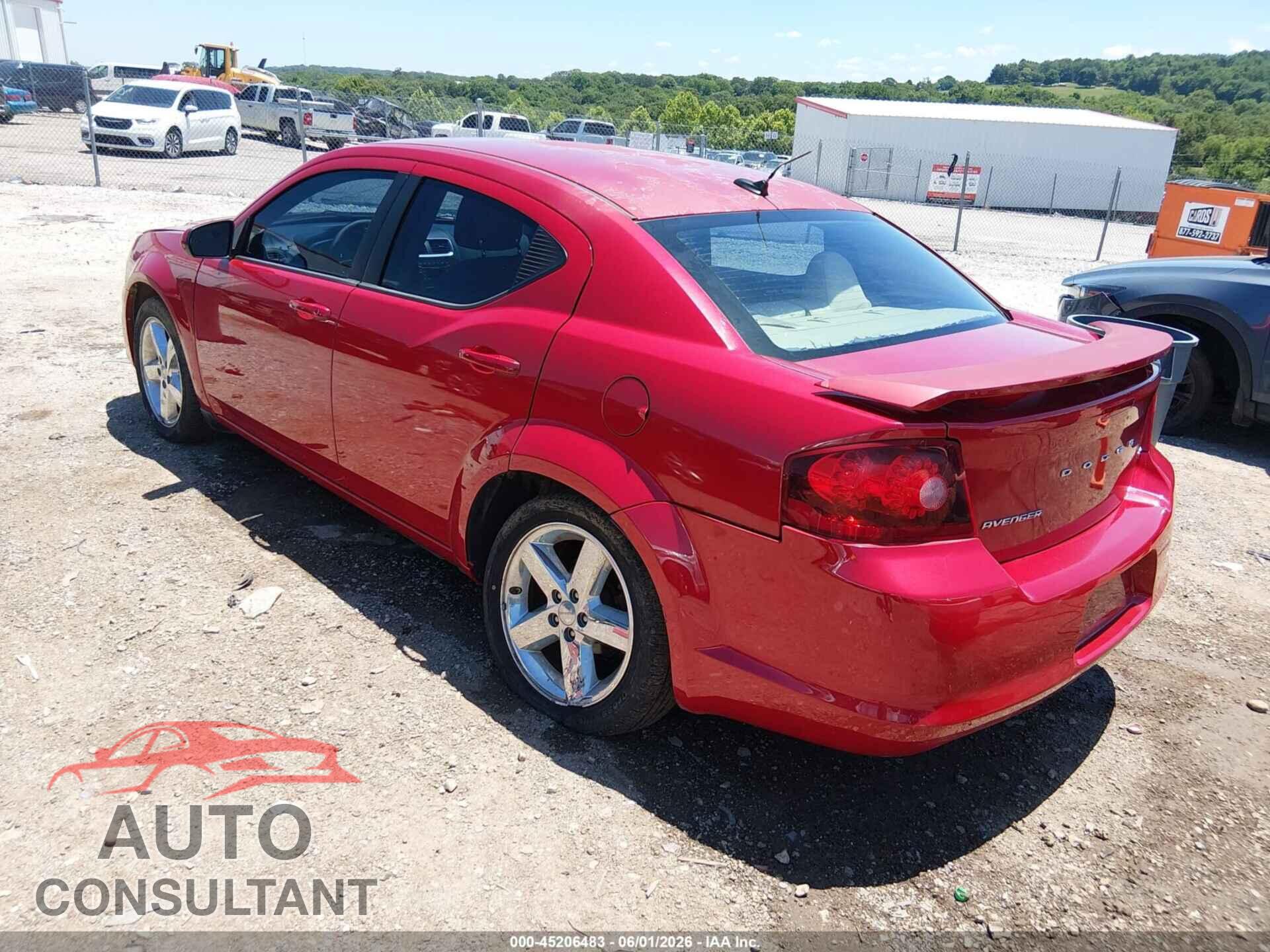 DODGE AVENGER 2013 - 1C3CDZCB4DN519956