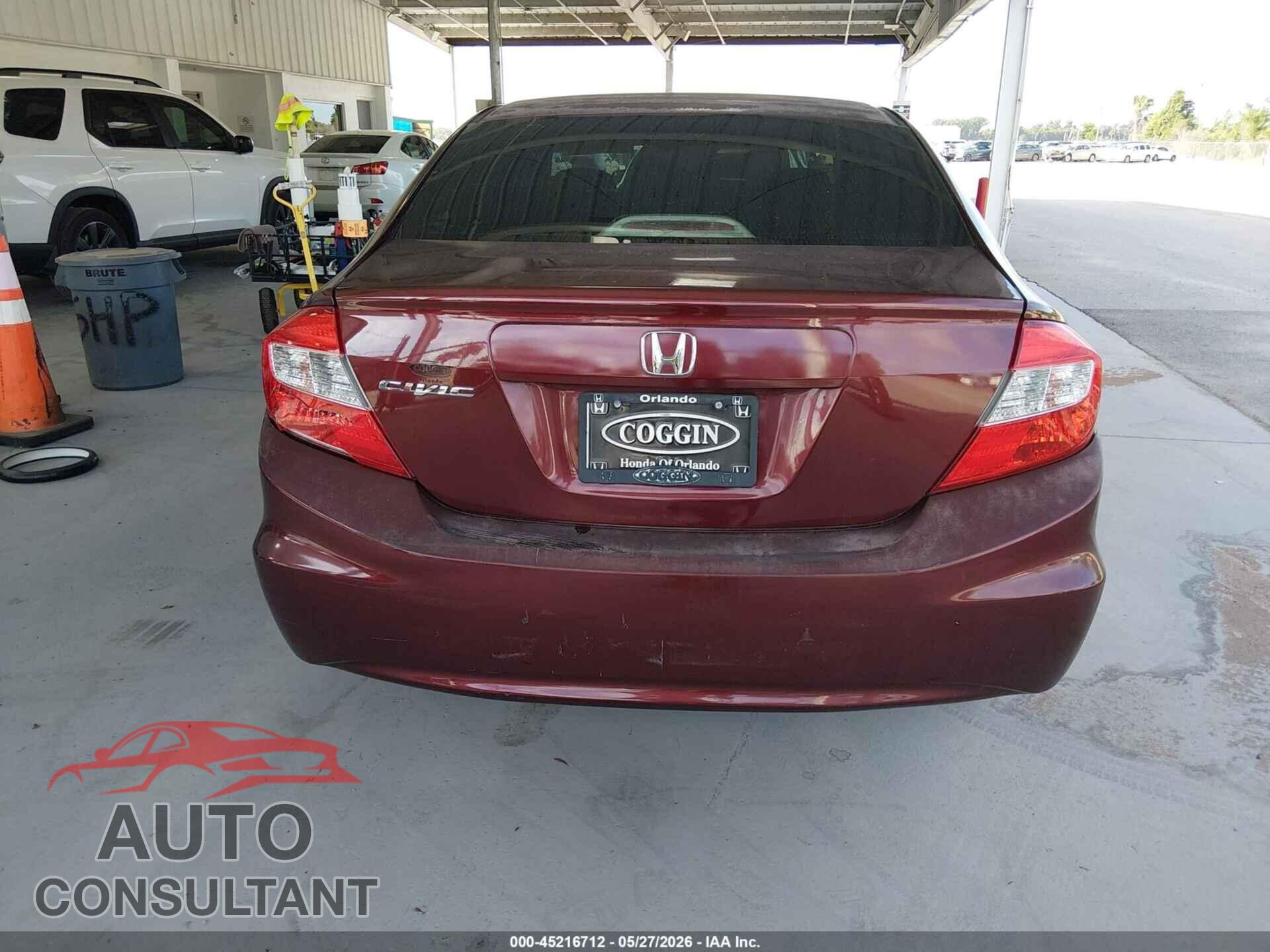HONDA CIVIC 2012 - 19XFB2F85CE041202