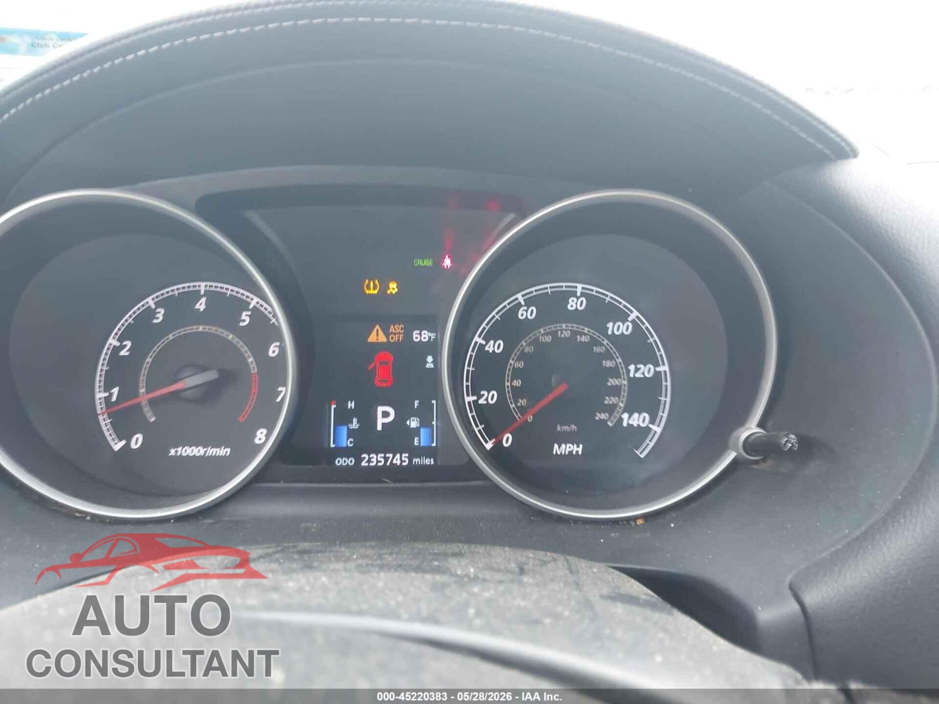 MITSUBISHI OUTLANDER 2010 - JA4JS4AX5AZ012864