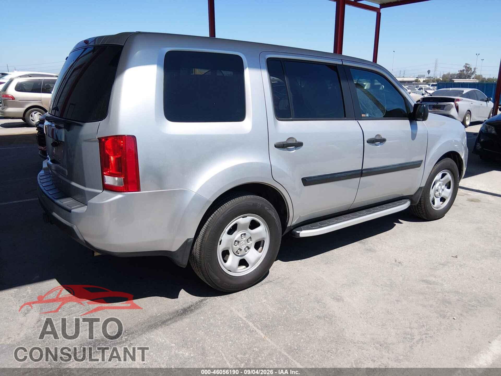HONDA PILOT 2011 - 5FNYF3H2XBB006546