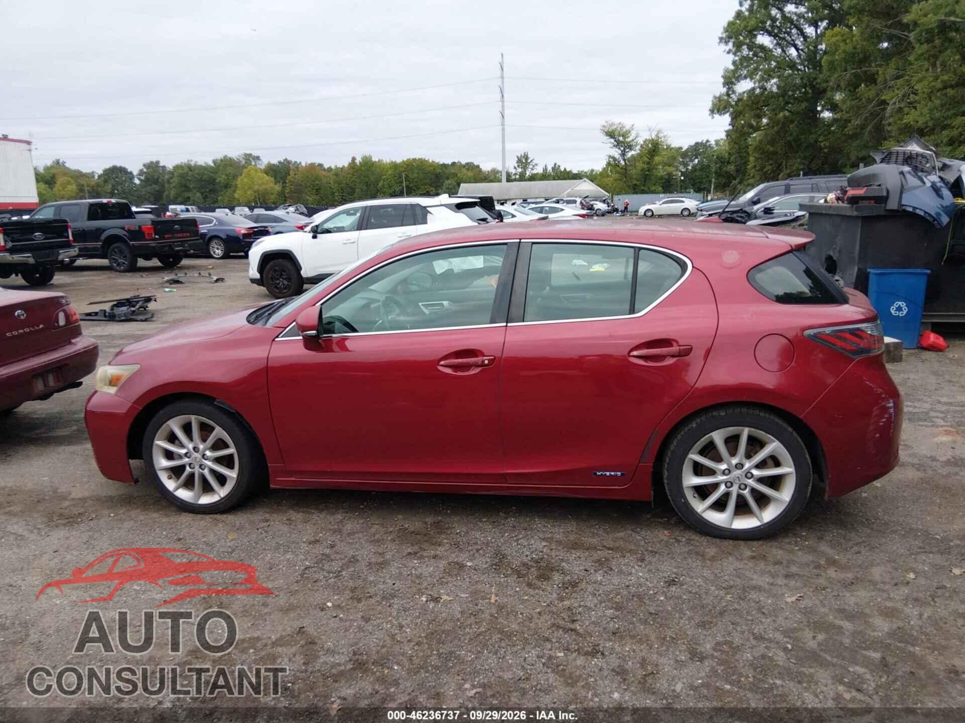 LEXUS CT 200H 2012 - JTHKD5BH4C2073702