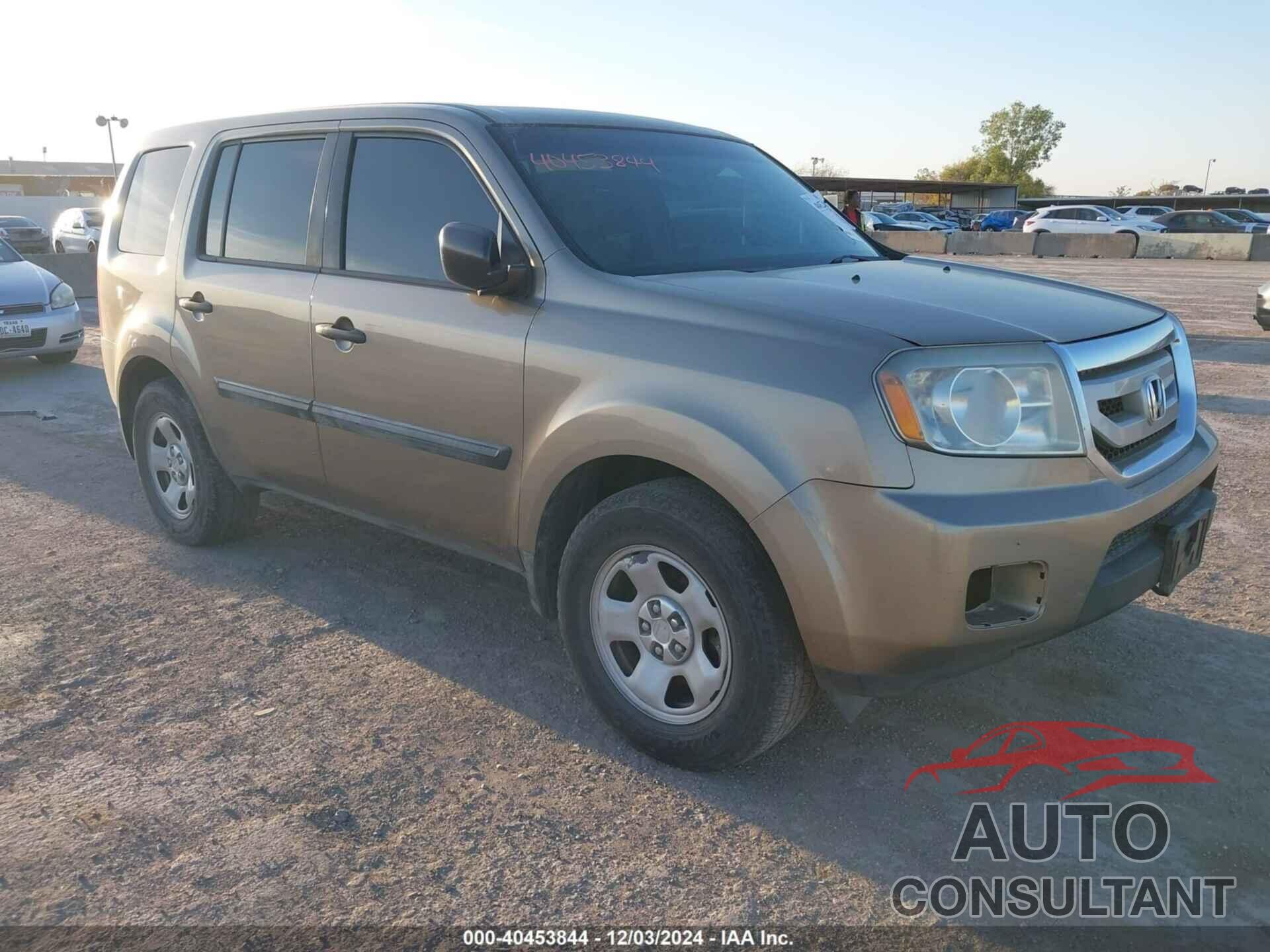HONDA PILOT 2011 - 5FNYF3H20BB043315