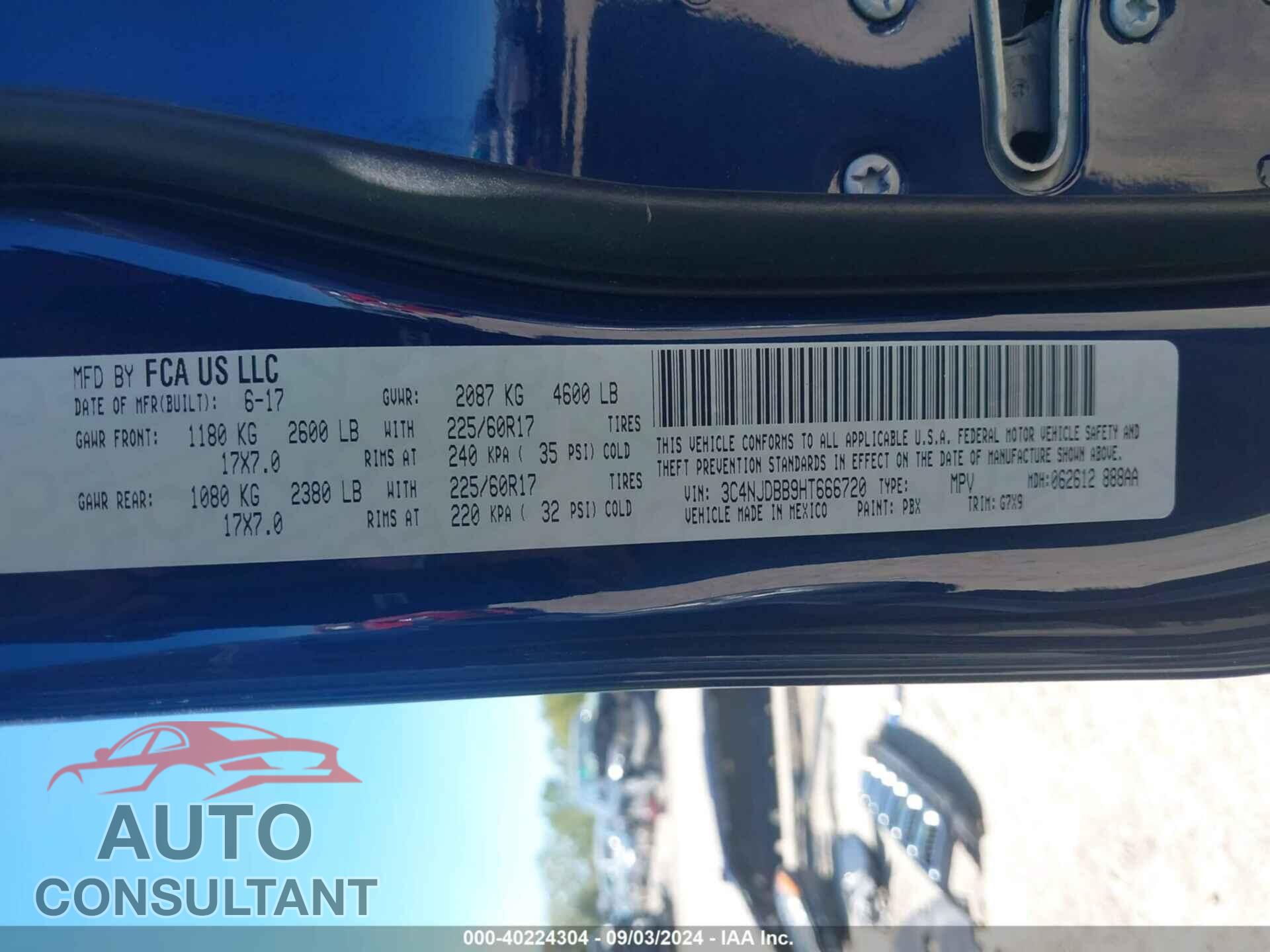 JEEP NEW COMPASS 2017 - 3C4NJDBB9HT666720