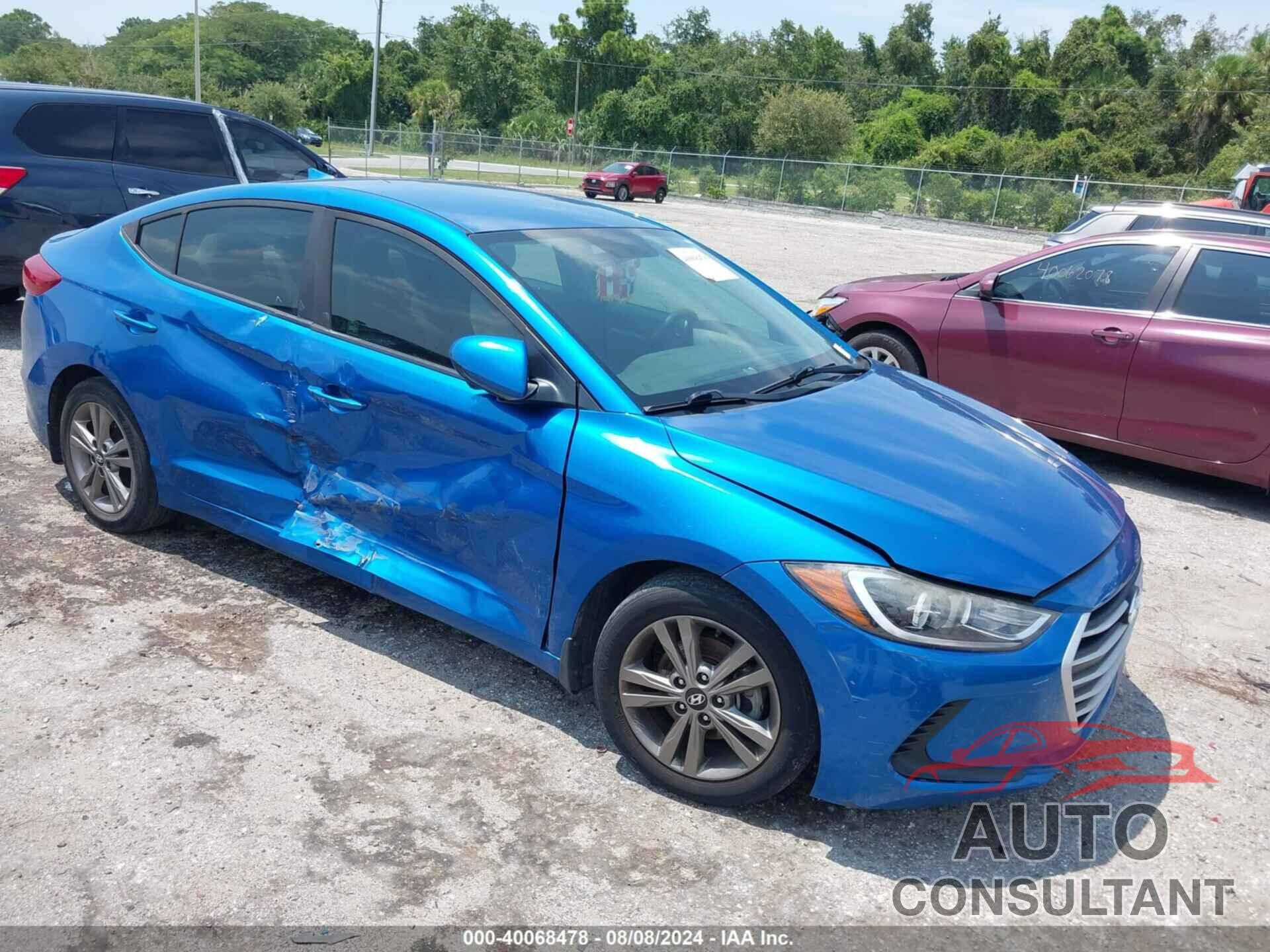 HYUNDAI ELANTRA 2018 - 5NPD84LFXJH389204