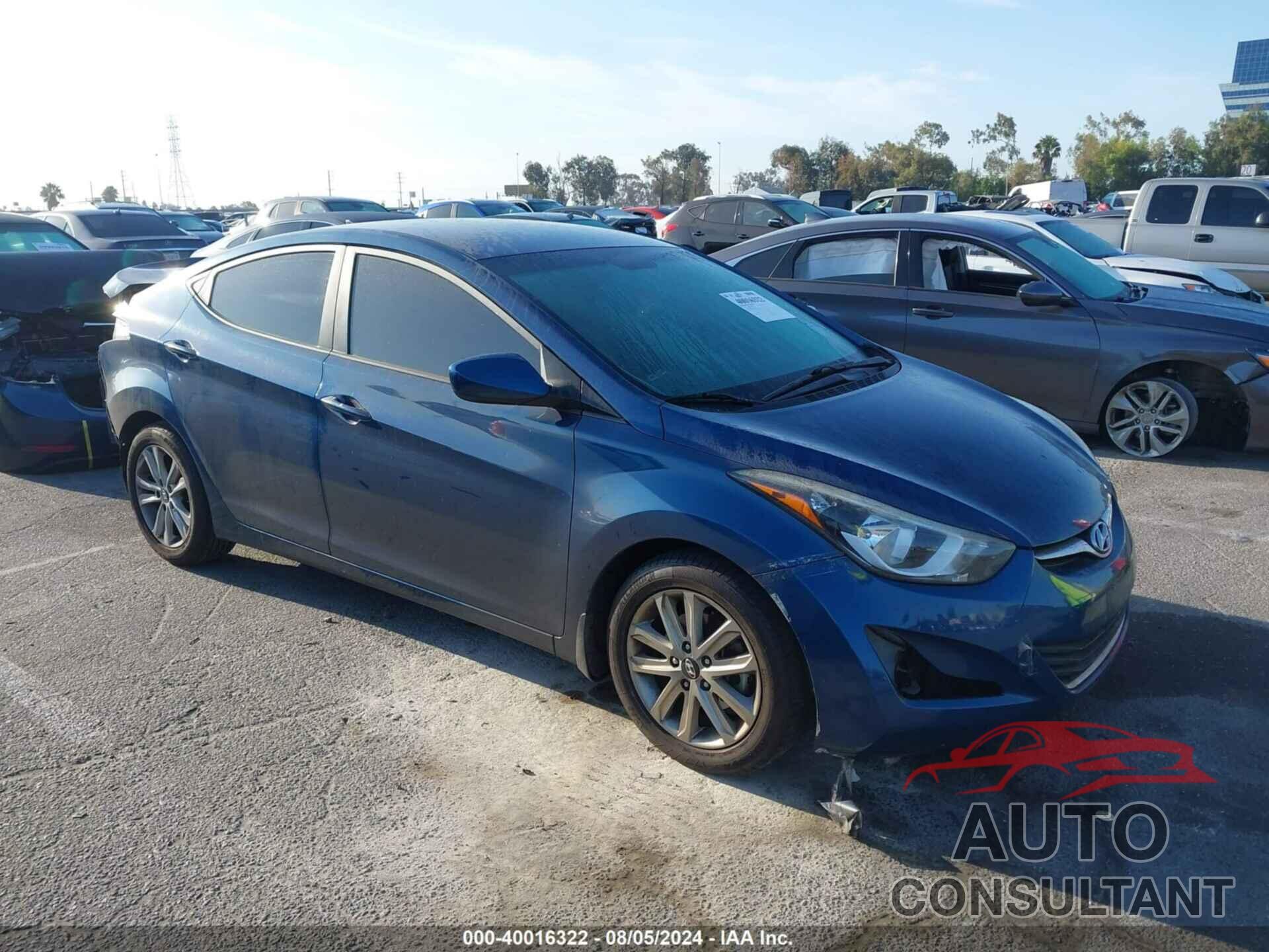 HYUNDAI ELANTRA 2016 - KMHDH4AE6GU601102