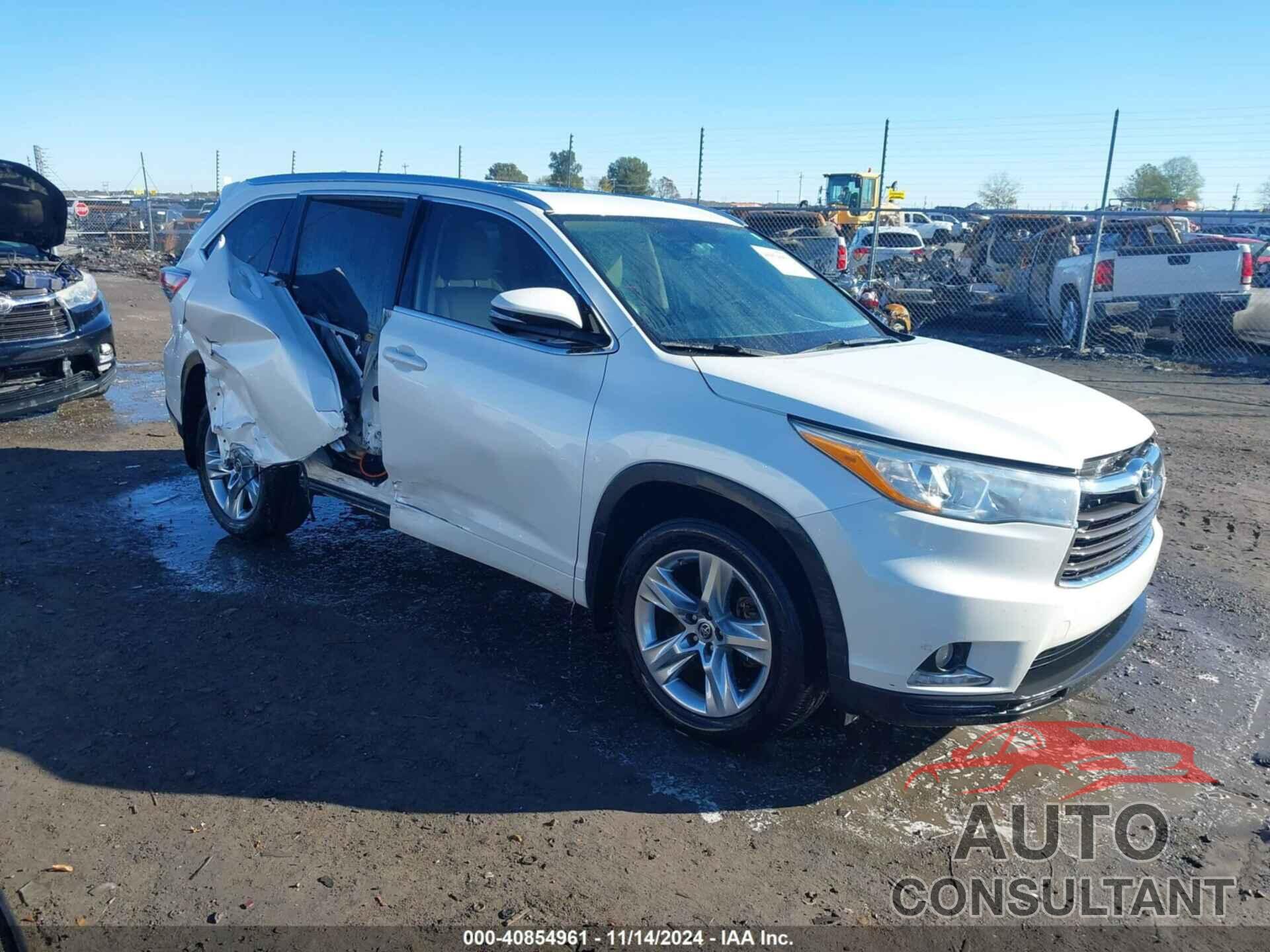 TOYOTA HIGHLANDER 2016 - 5TDDKRFH9GS258702