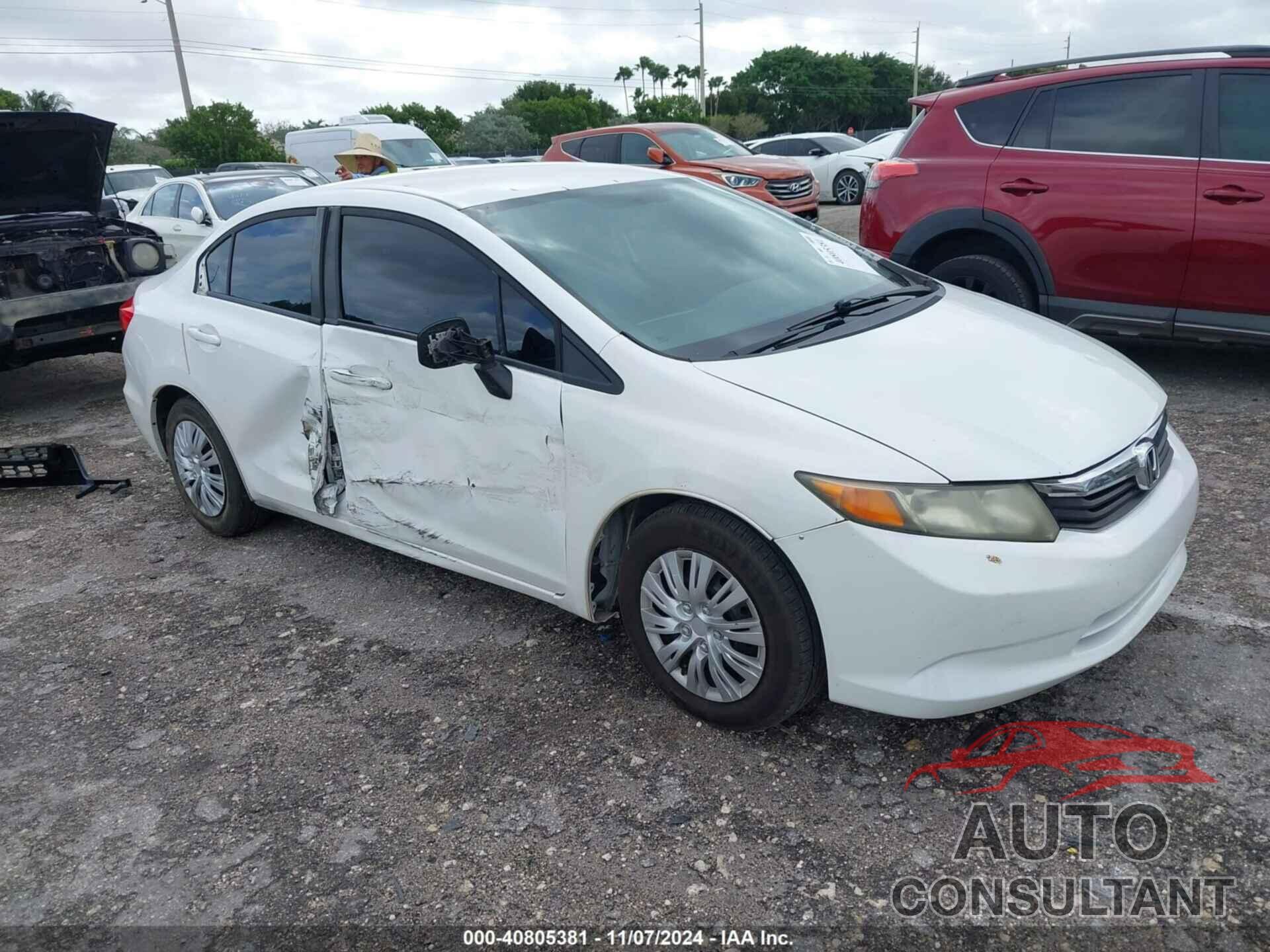 HONDA CIVIC 2012 - 19XFB2F56CE022518