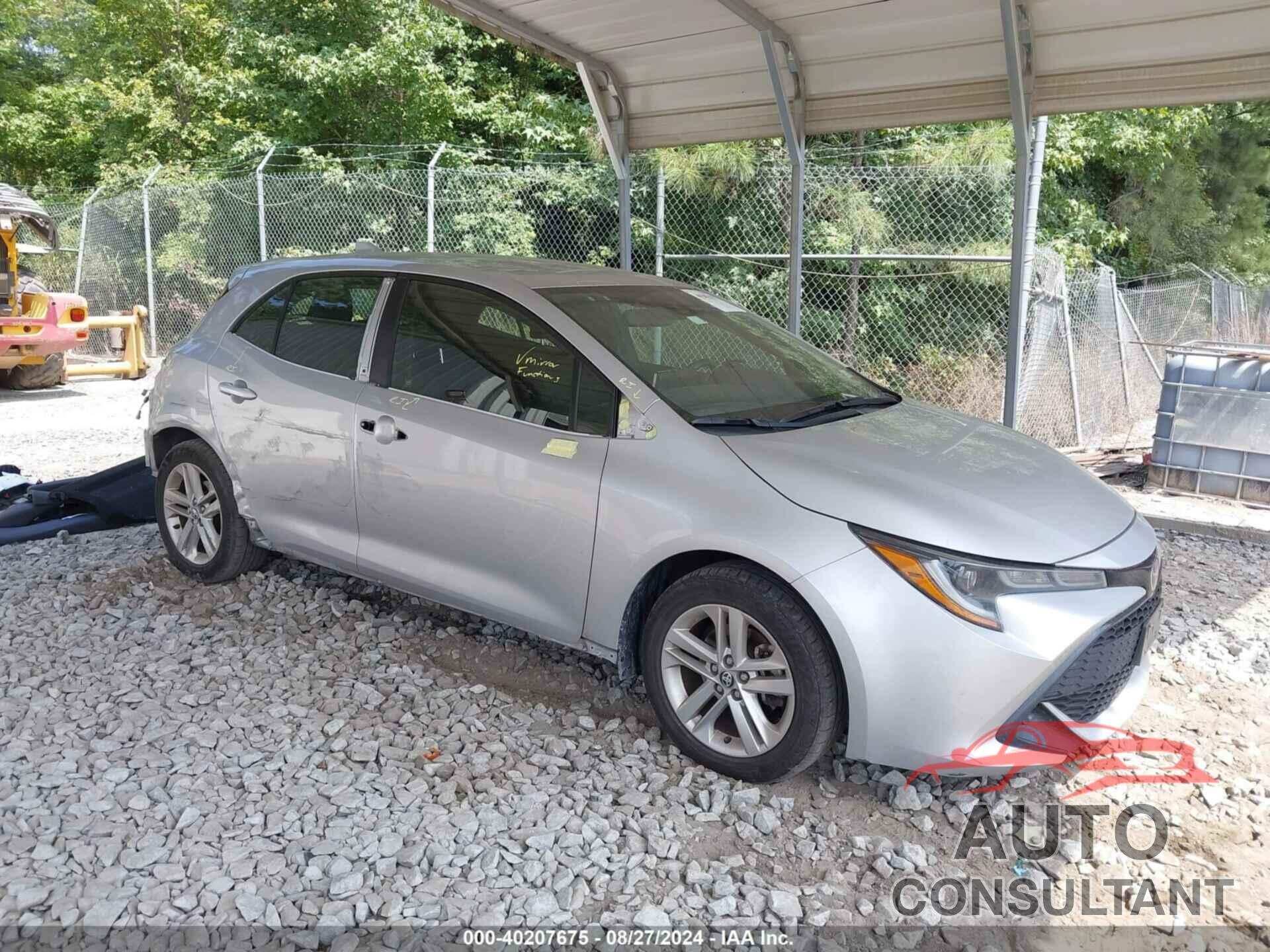 TOYOTA COROLLA 2019 - JTNK4RBE0K3041588